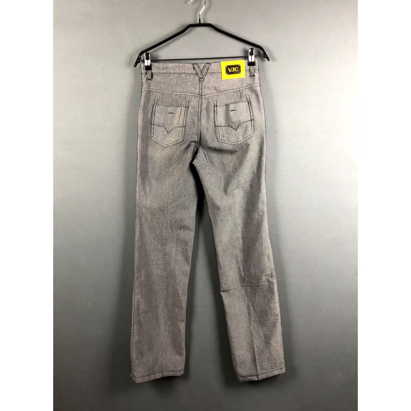 Versace Jeans Couture Versace Jeans Couture Jeans Women's Gray Cotton Polyester Elastane Size 29 Straight Regular Rise Inseam 33.8" Denim Size 29" - 2 Thumbnail