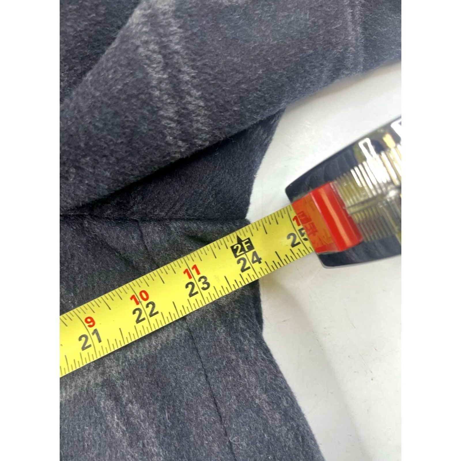 Jos. A. Bank Jos. A. Bank Overcoat Jacket Mens 44R Wool Blend Charcoal Gray Check Button Long Tailored Fit Size US S / EU 44-46 / 1 - 8 Thumbnail