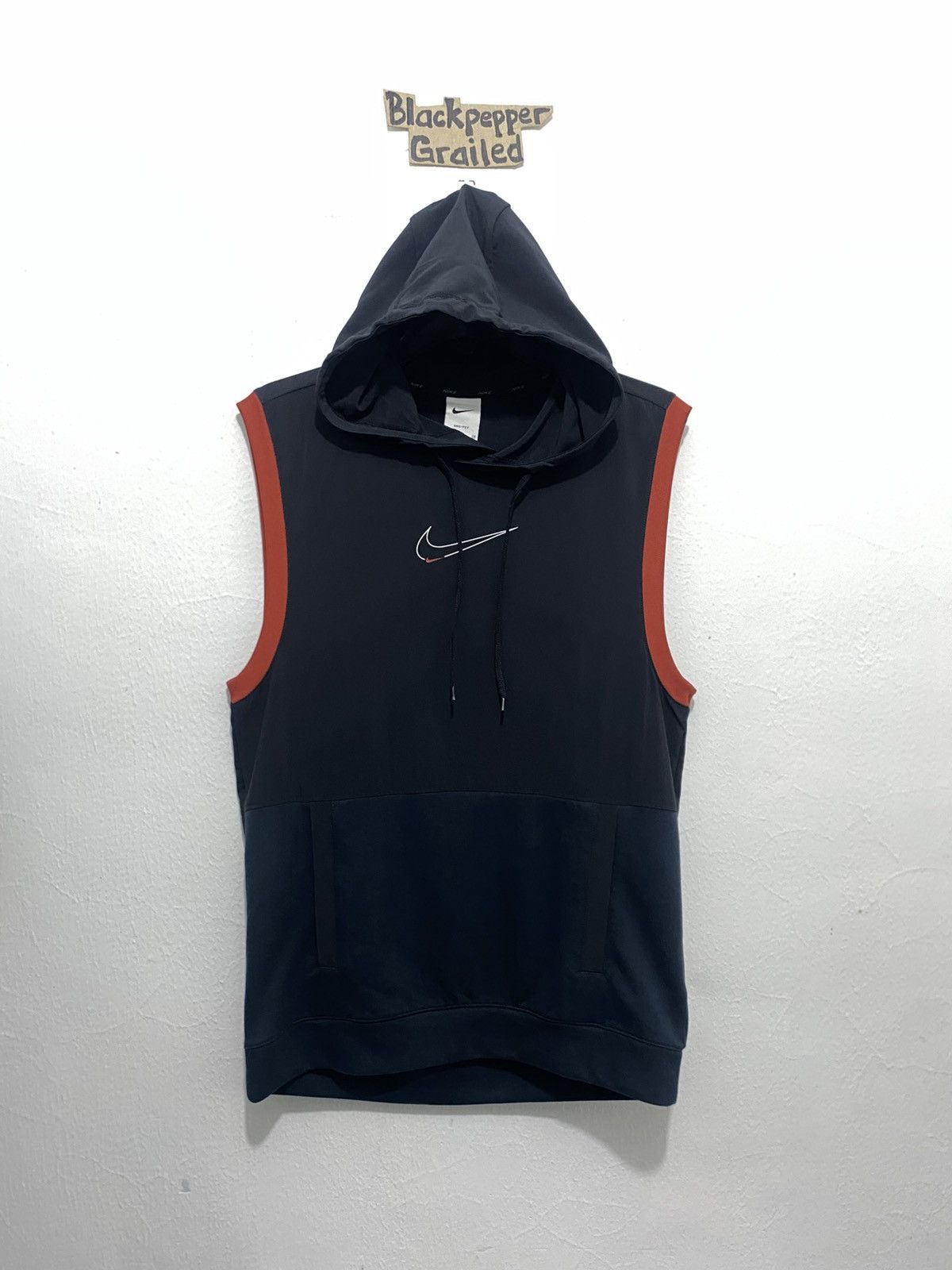 Nike Nike Center Double Logo Dri-Fit Vest Hoodie Size US S / EU 44-46 / 1 - 1 Thumbnail
