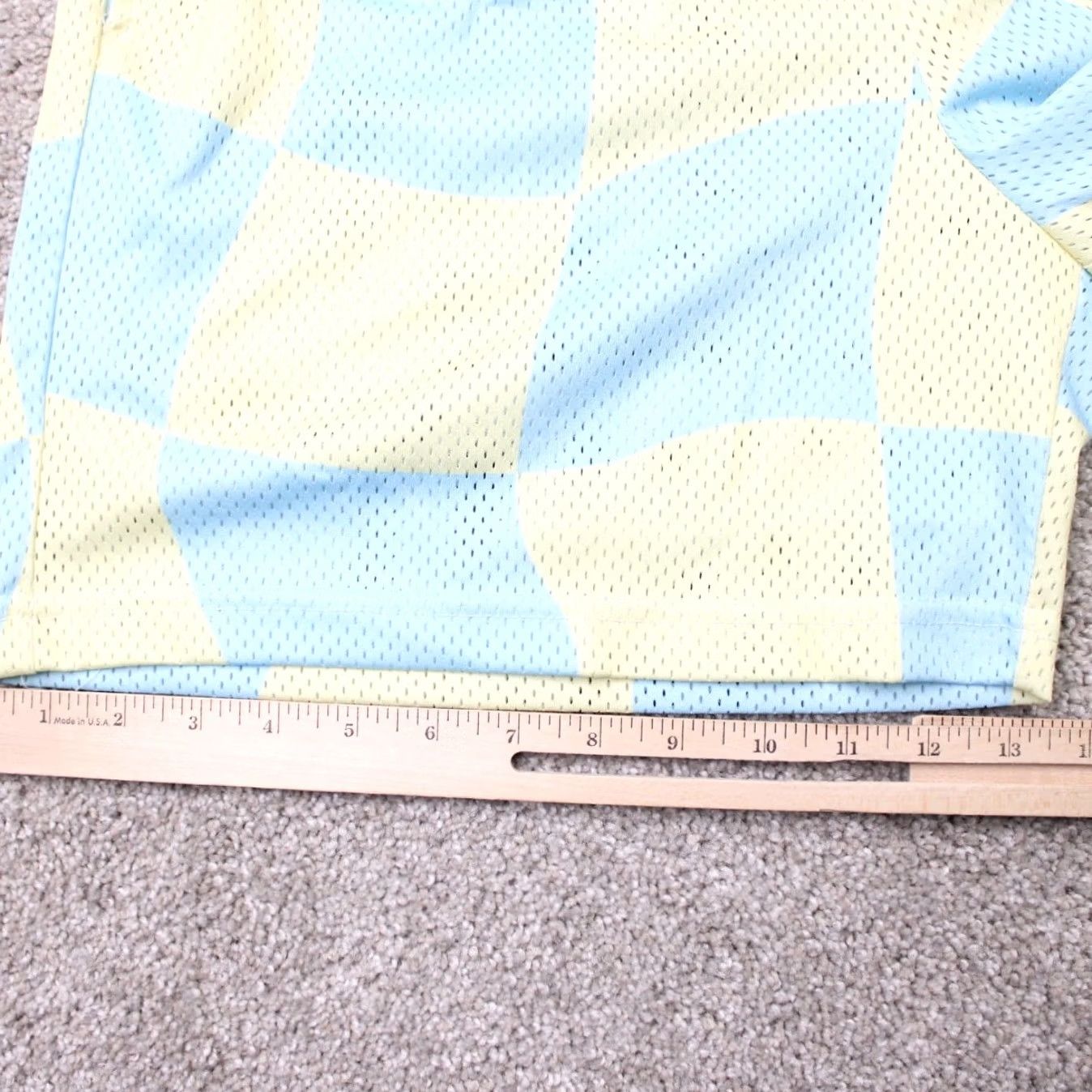 Eric Emanuel Eric Emanuel EE Shorts Men Large Blue/Yellow Wavy Flag Drawstring Athletic Size US 33 - 5 Thumbnail