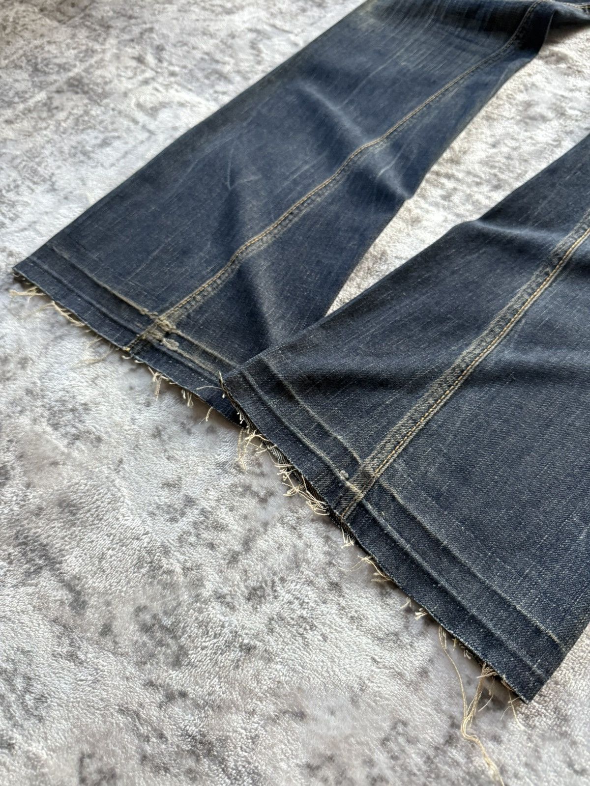 If Six Was Nine Edwin Japan 503 Studded Mud Wash Spiral Flared Jeans Size US 28 / EU 44 - 18 Thumbnail