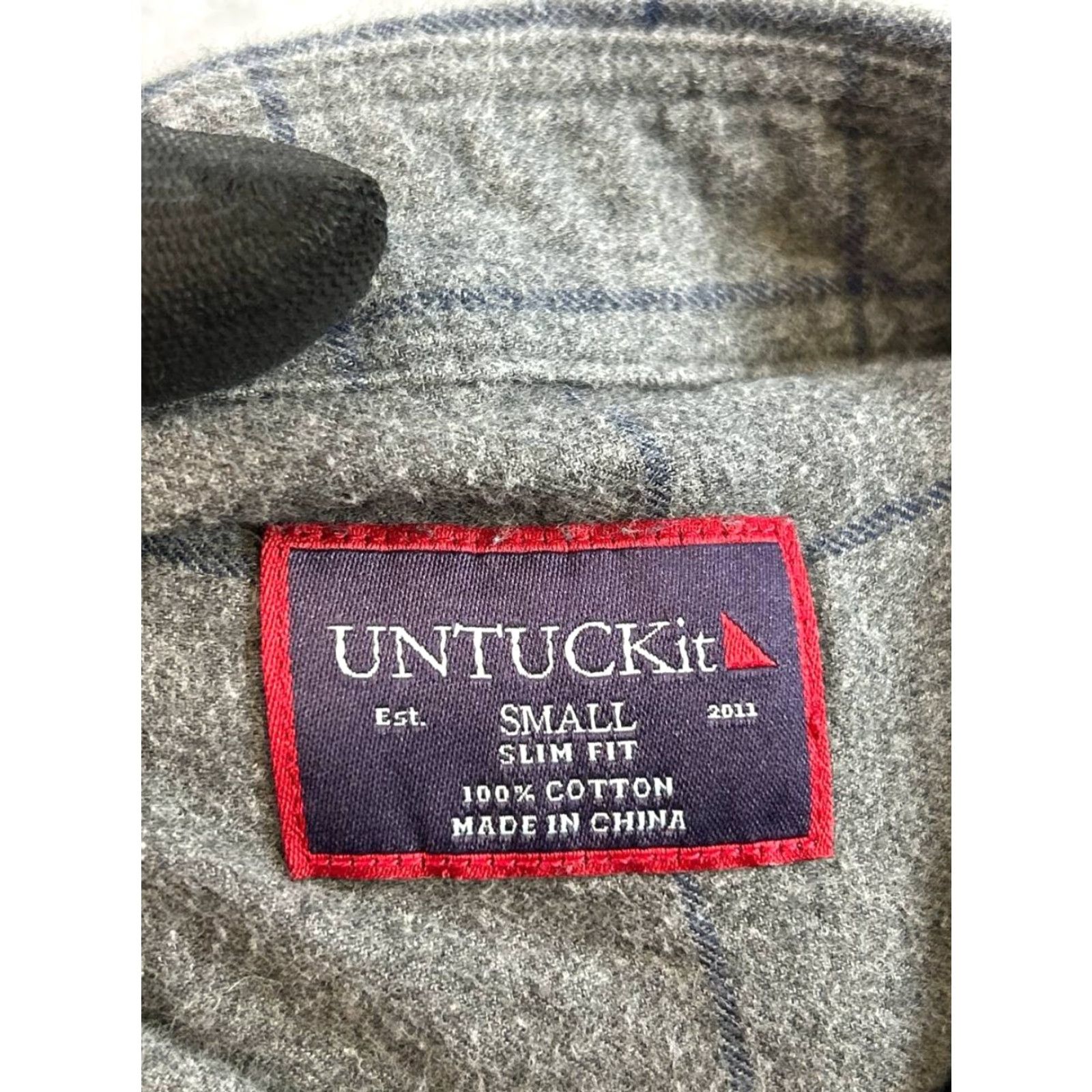UNTUCKit UNTUCKit Shirt Mens Small Gray Cotton Button Up Shirt Size US S / EU 44-46 / 1 - 3 Thumbnail