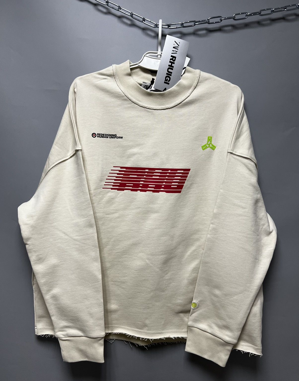 Rhude × Zara RHUDE x Zara Sweatshirt SIZE L beige big logo Size US L / EU 52-54 / 3 - 1 Thumbnail