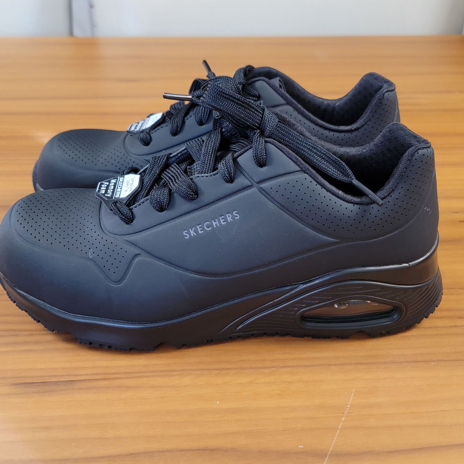 SKECHERS Skechers Uno Deloney CT Slip Resistant Black SN 108101W Wm 7 Size US 7 / IT 37 - 2 Thumbnail