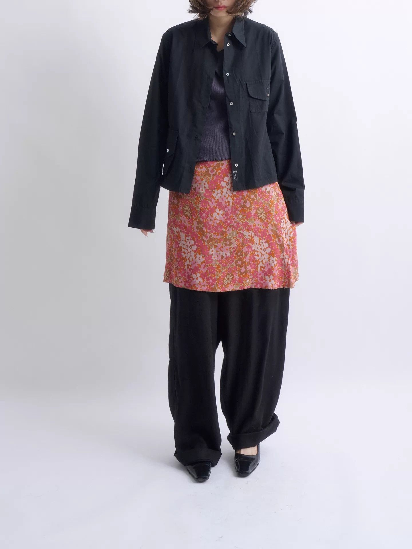 Gianfranco Ferre GIANFRANCO FERRE 90s GFF Black Structured Military Shirt Size M / US 6-8 / IT 42-44 - 4 Thumbnail