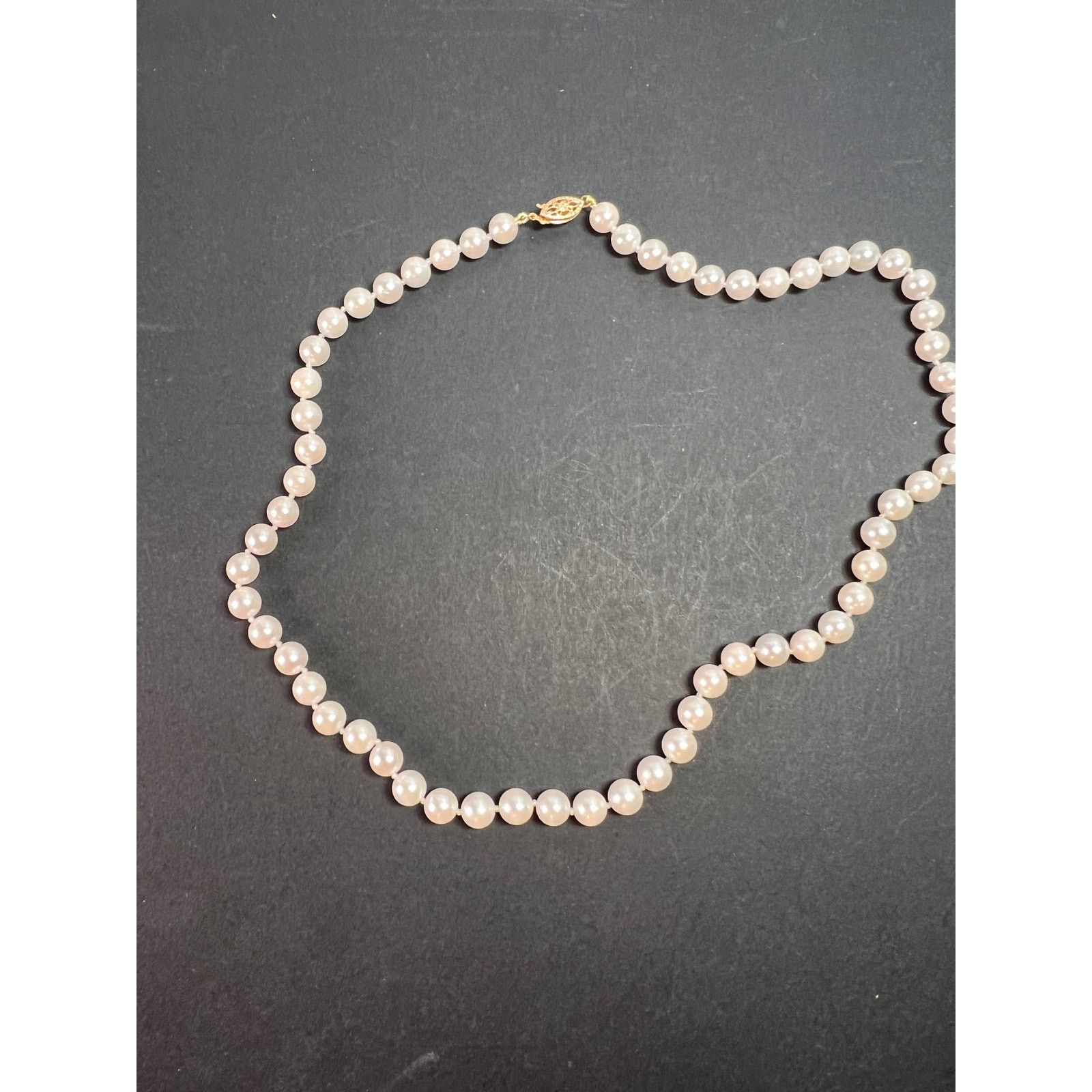Other 7mm cultured pearl 18 inch necklace with 14k gold clasp Size ONE SIZE - 14 Thumbnail
