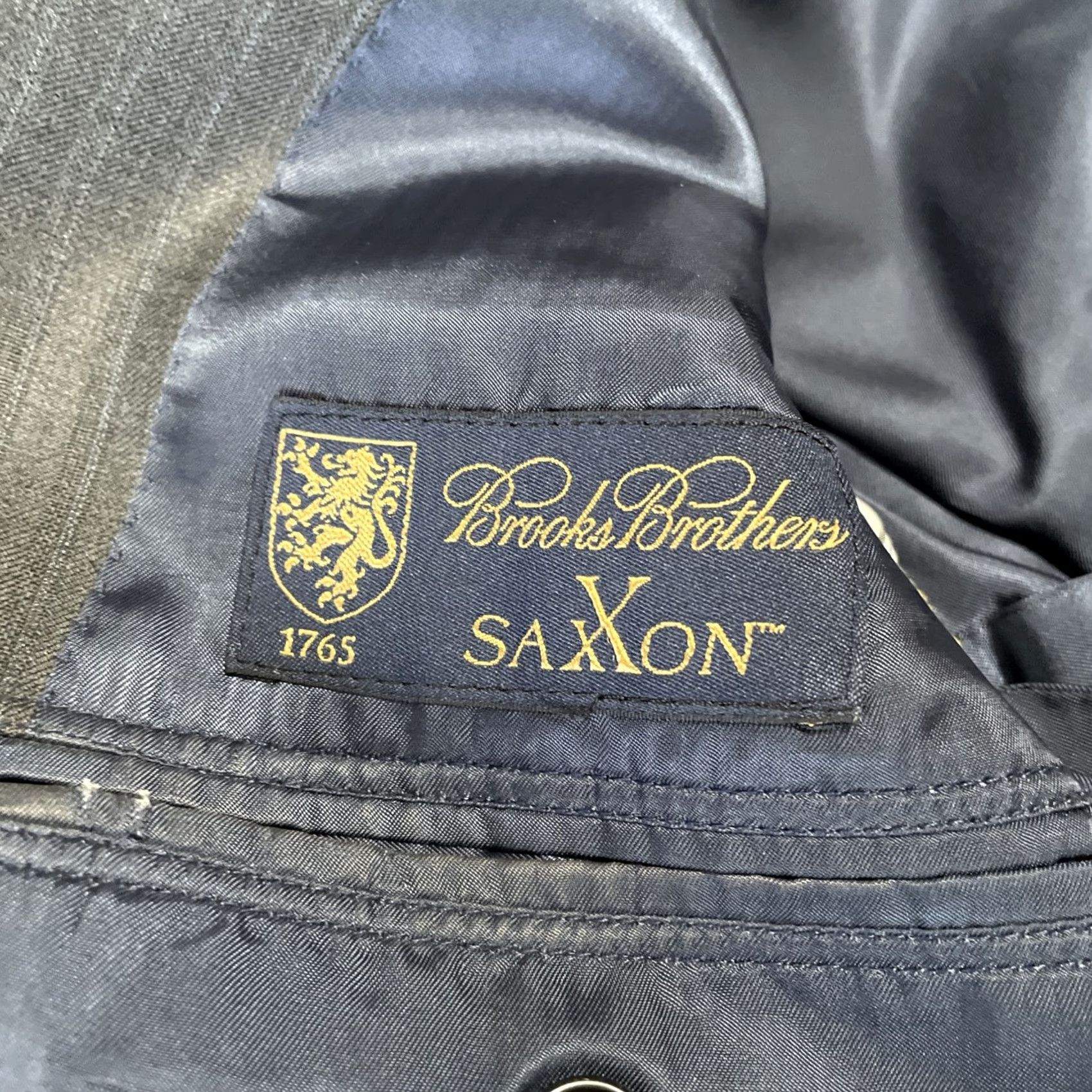 Brooks Brothers Brooks Brothers Madison 1818 Saxxon Gray Striped Wool Sport Jacket Coat Blazer Mens 40R Size 40R - 4 Thumbnail