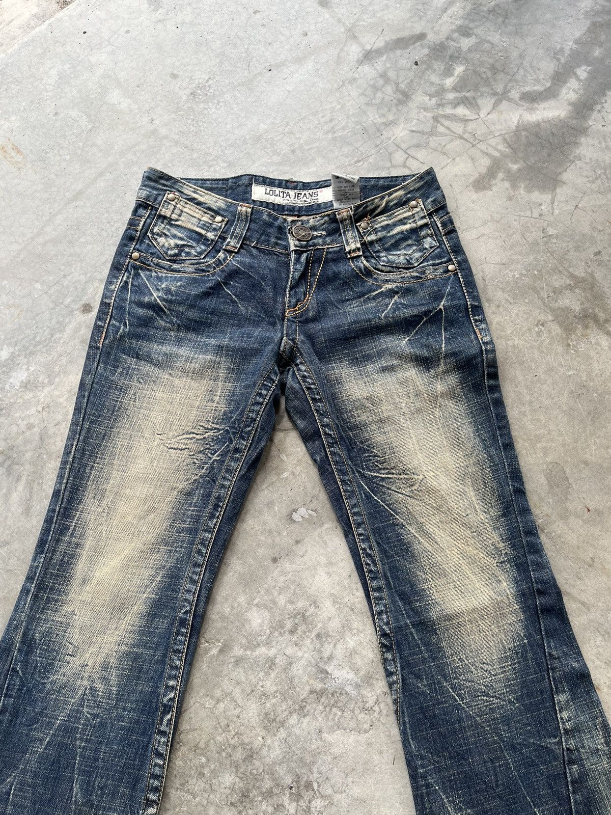 Lolita Jeans Flare Jeans yoshimori nara lolita distressed mud rusty Size US 30 / EU 46 - 3 Thumbnail