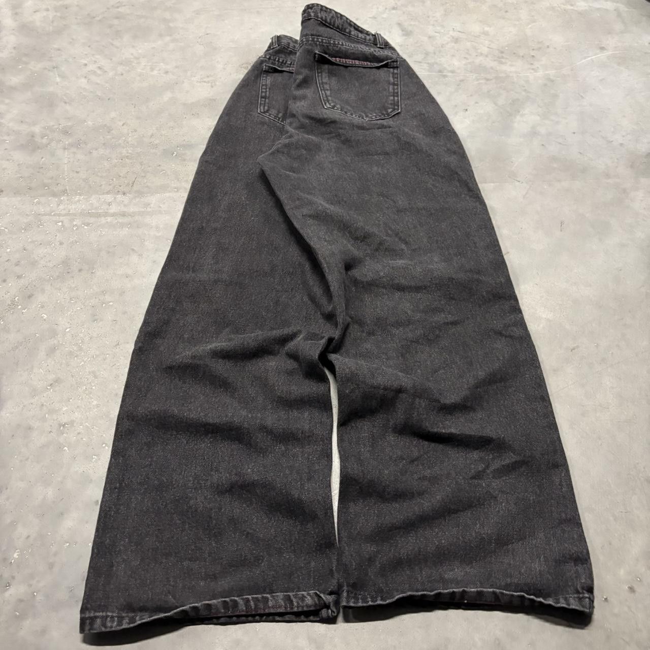 Japanese Brand × Vintage Crazy Vintage Y2K/2000s Grunge Black Distressed Streetwear Skater Denim Jeans! Size US 28 / EU 44 - 4 Thumbnail