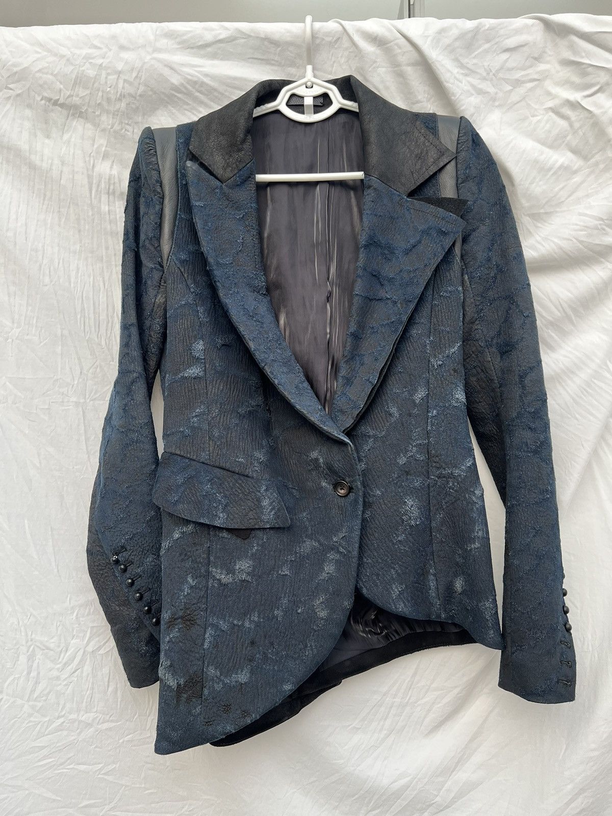 If Six Was Nine If Six Was Nine asymmetric cut leather hair blazer Size 46S - 2 Thumbnail