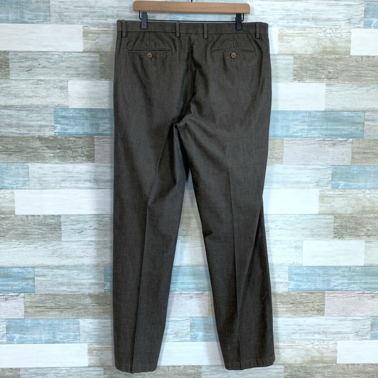 Banana Republic Banana Republic Kentfield Pants Chino Brown Flat 36 Size US 36 / EU 52 - 4 Thumbnail