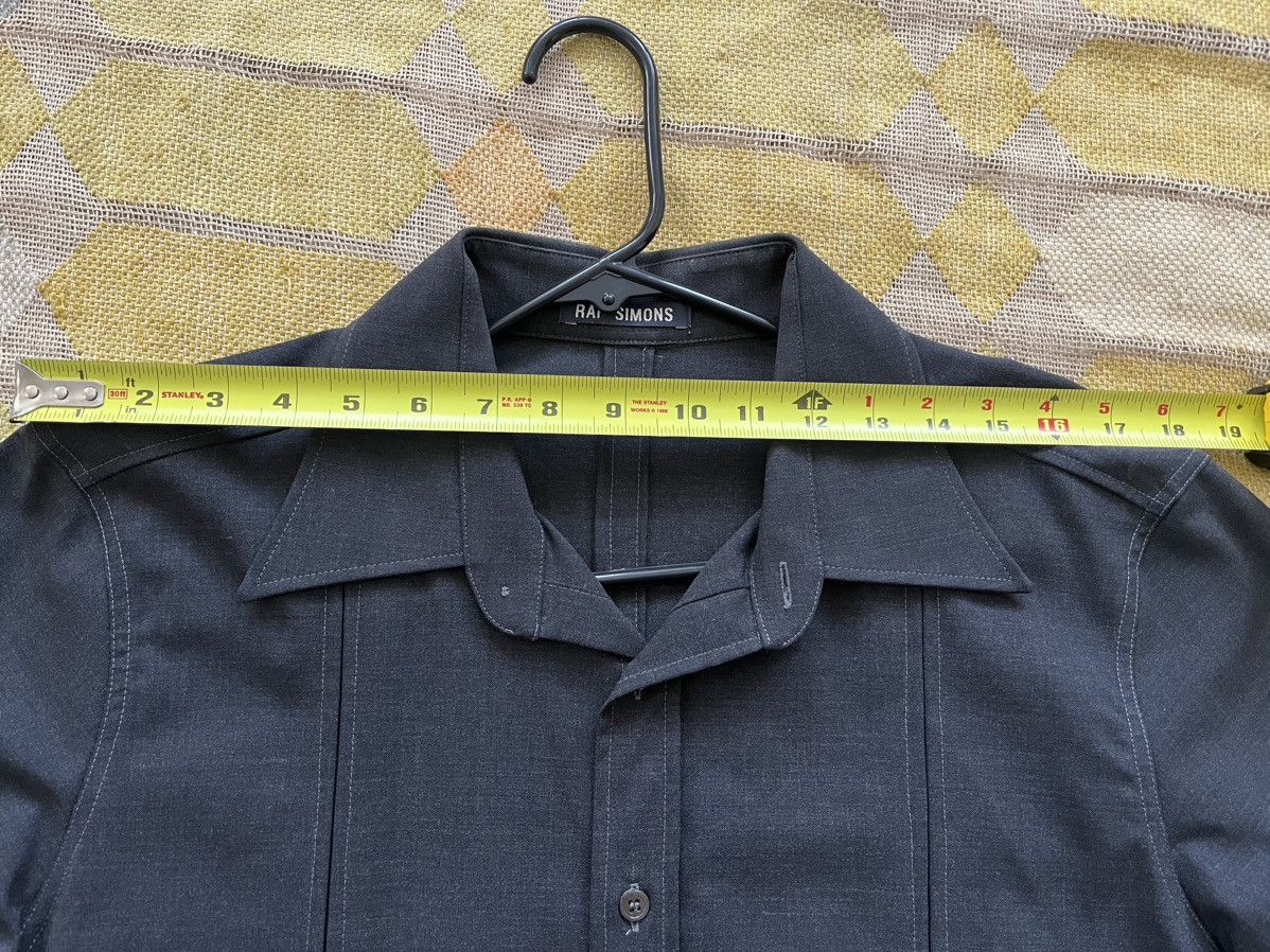 Raf Simons 1997 Wool Lycra Wide Collar Shirt Size US L / EU 52-54 / 3 - 8 Thumbnail