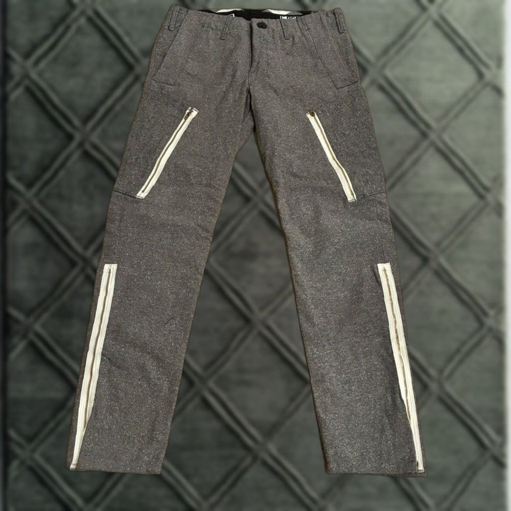 Vintage VINTAGE Rogan Sweatpants Y2K Gray Speckle Flannel Zippers Cargo Taper Size 32 Mens Size US 32 / EU 48 - 1 Thumbnail