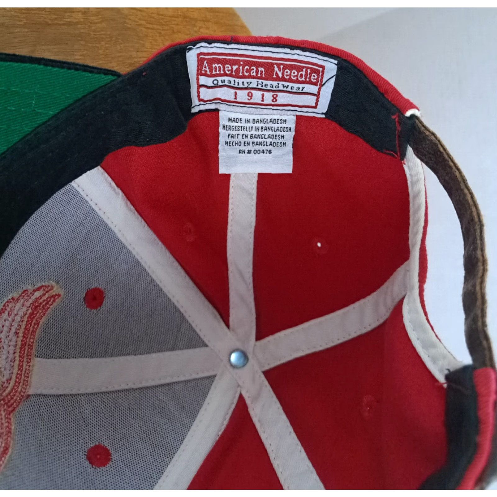 American Needle Detroit Red Wings Hat Corduroy Brim&Leather Adjustable Unisex Adults Red&Black Embroidered Wheeled Wing Bob Probert Baseball Cap Hockey Man/Boy Style Size ONE SIZE - 5 Thumbnail