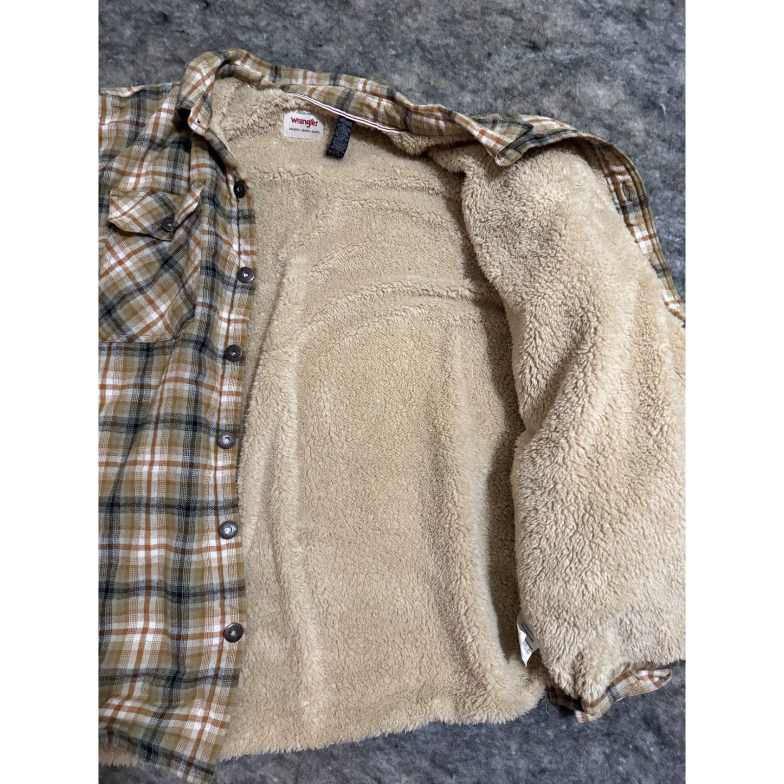Wrangler Wrangler Mens Shirt 2XL Brown Plaid Flannel Lined Chore Barn Shirt Button-Up Long Sleeve Casual Outdoor Pockets Mens Size US XXL / EU 58 / 5 - 3 Thumbnail