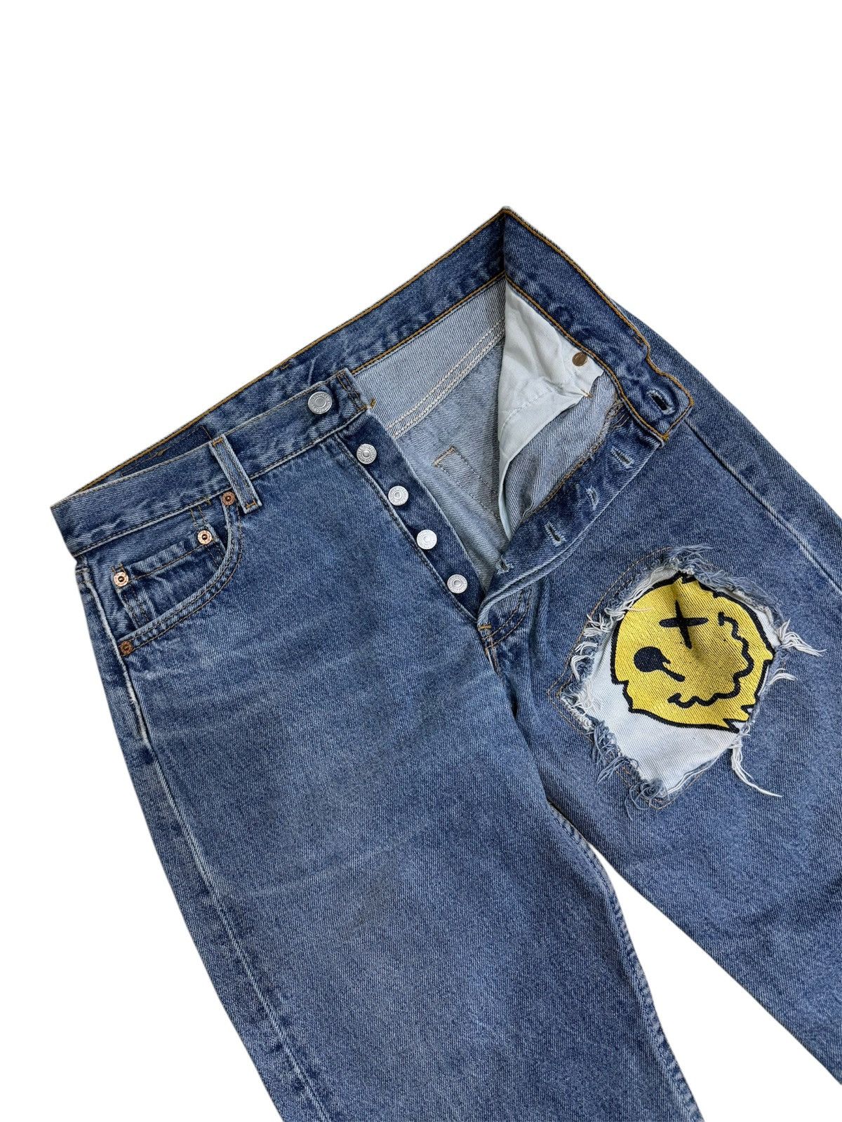 Levi's VINTAGE 90s LEVI’S 501 DISTRESSED JEANS Size US 30 / EU 46 - 3 Thumbnail