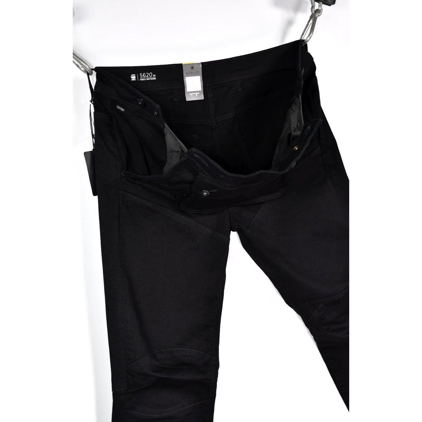 G-Star G-Star 5620 3D Pouch Boyfriend WMN Black Denim Stretch Jeans W29 L32 Women Size 29" - 3 Thumbnail