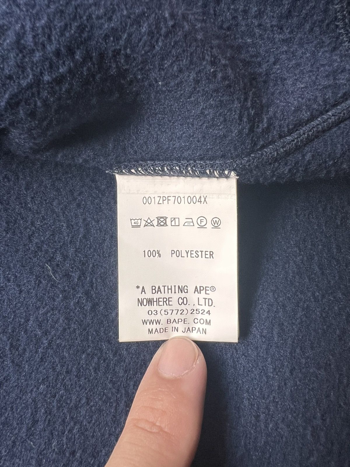 Bape BAPE Fleece One Point Zip Hoodie Navy Large Size US L / EU 52-54 / 3 - 5 Thumbnail