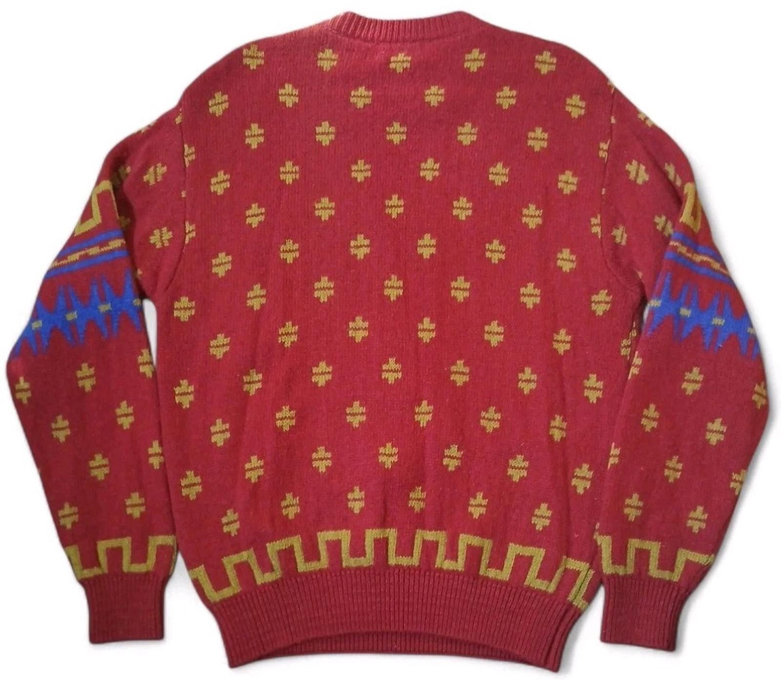 Other 90s Benetton Native American 100% Shetland Wool L Sweater Size US L / EU 52-54 / 3 - 2 Thumbnail