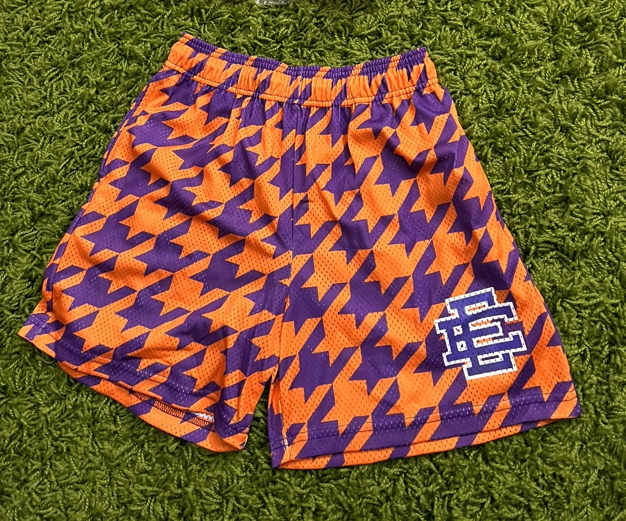 Eric Emanuel Eric Emanuel EE Basic Shorts Orange Purple Houndstooth Size US 32 / EU 48 - 5 Thumbnail