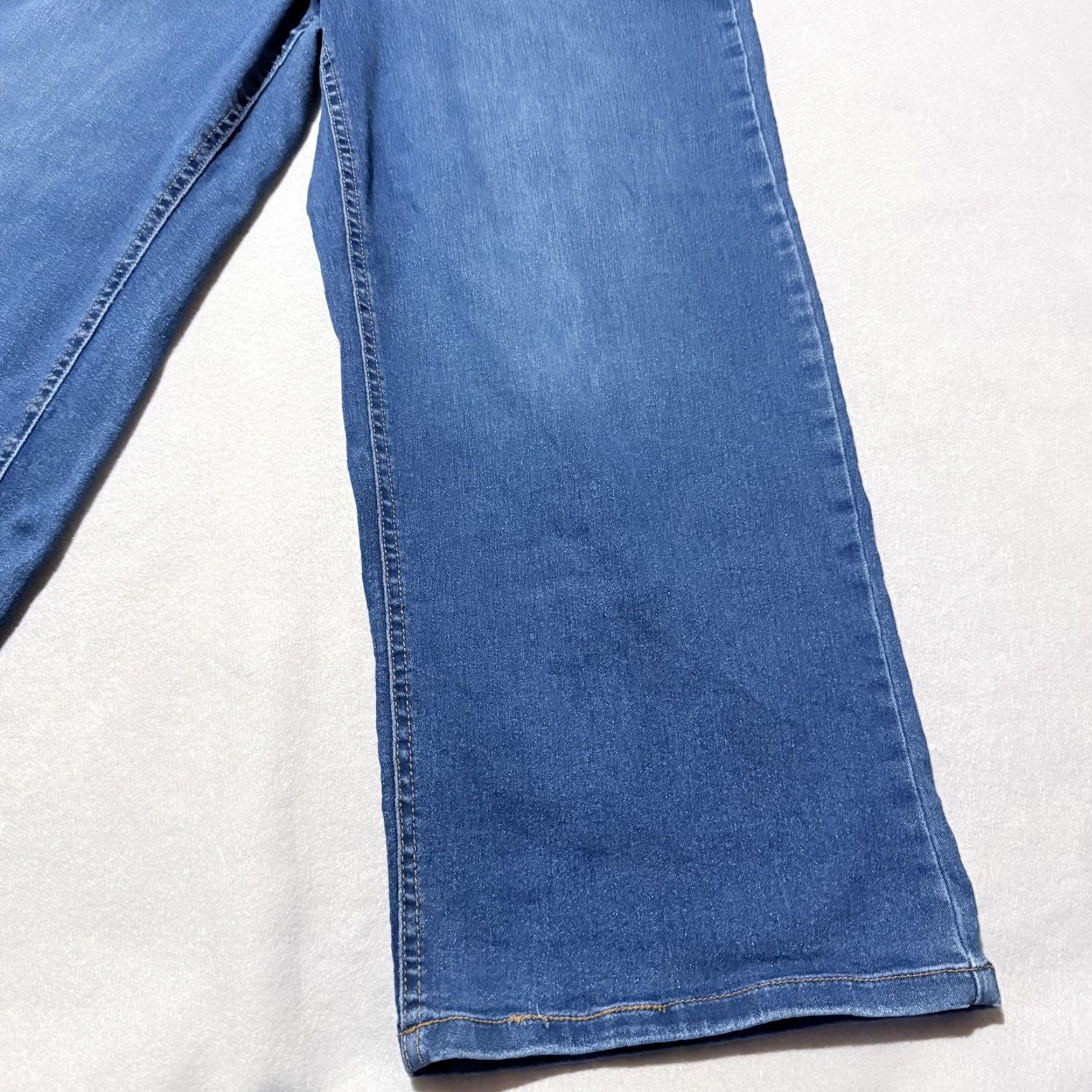 Jones New York VINTAGE Jones New York Lexington Wide-Leg Crop Jeans Women's Blue Denim High Rise - 14 Size 36" / US 14 / IT 50 - 5 Thumbnail