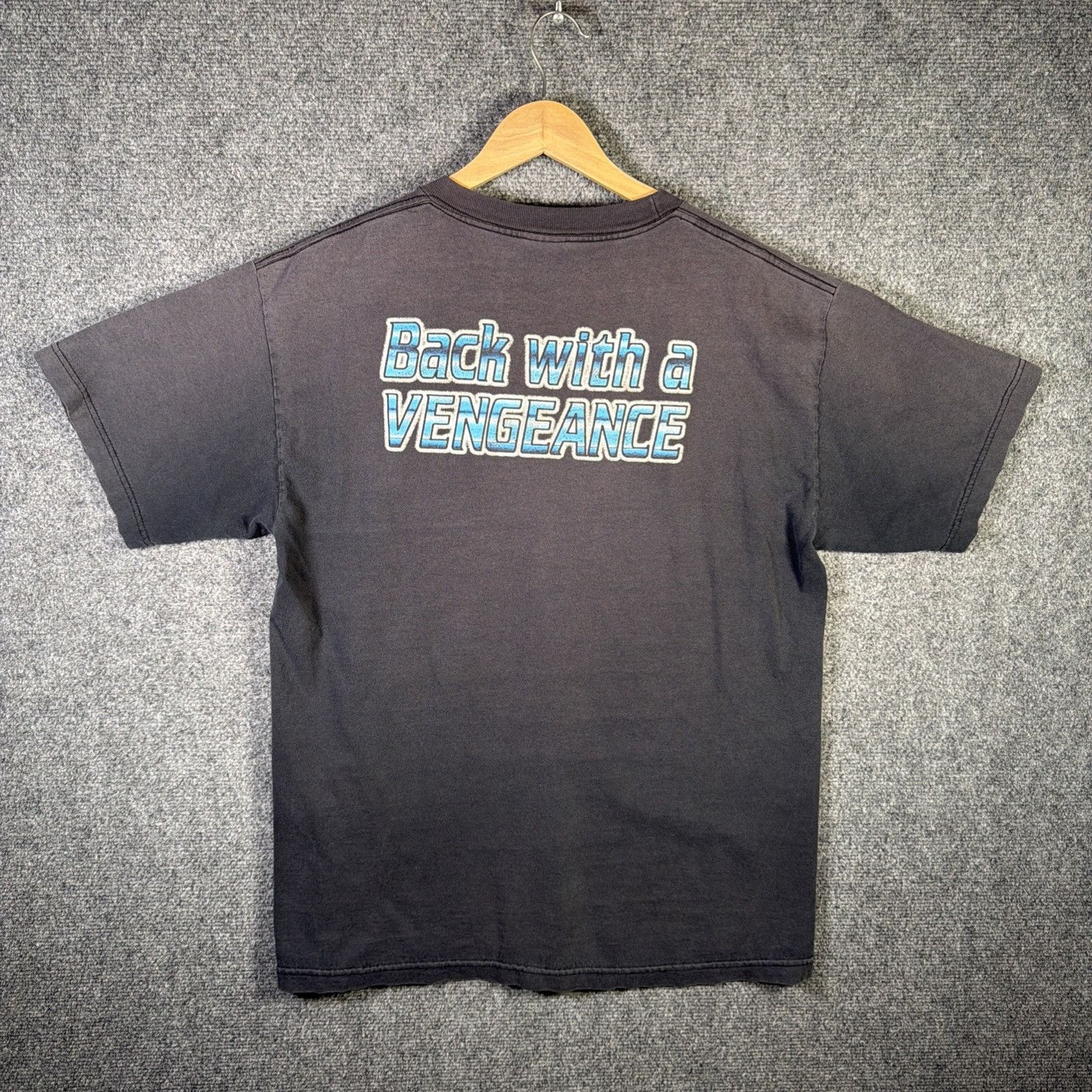 WWF Vintage Stone Cold Austin Shirt Large Black 90s Faded WWF Size US L / EU 52-54 / 3 - 7 Thumbnail