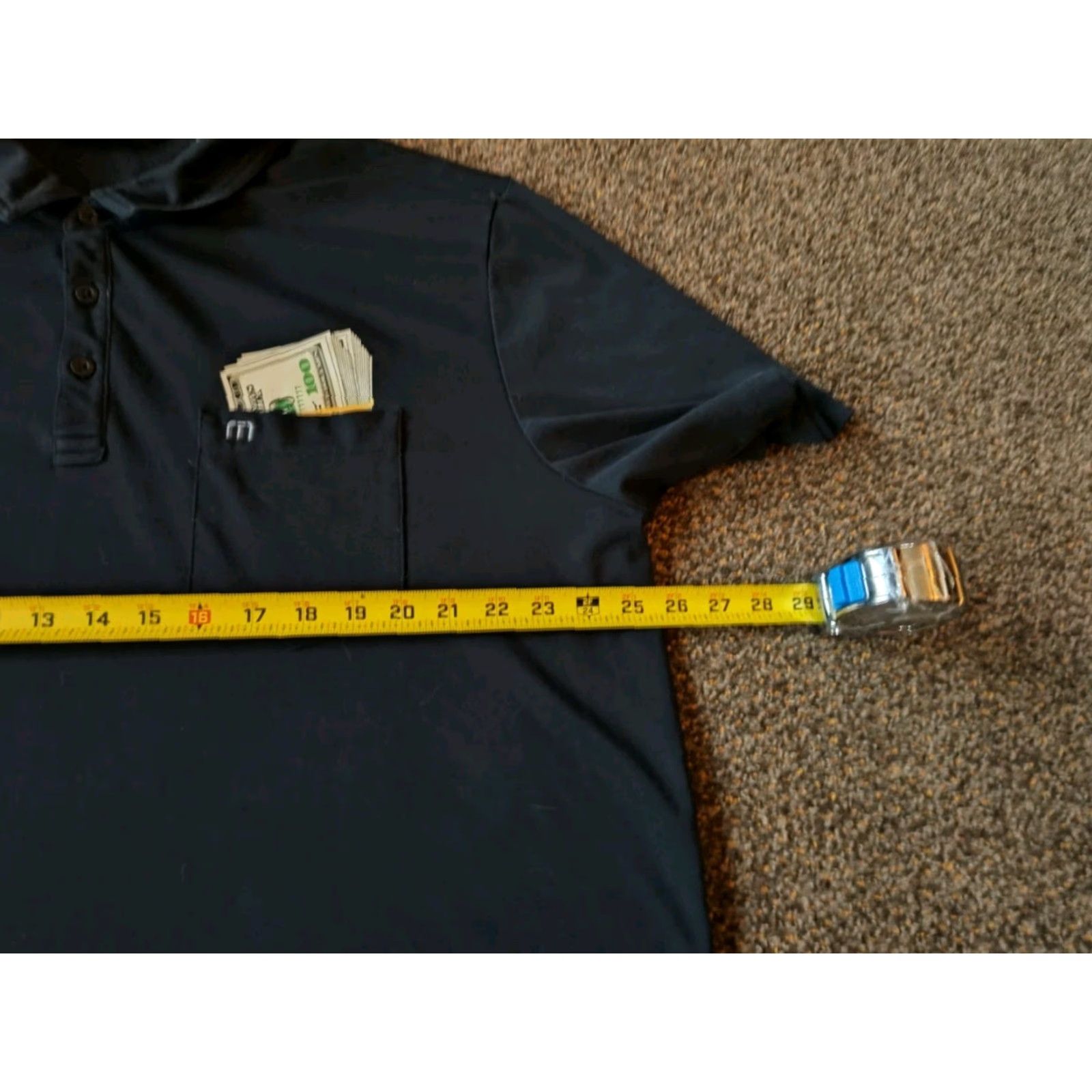 TravisMathew Travis Mathew Mens Polo Shirt Black 2XL Vegas Lucky 777 Winner 100 Dollar Bills Size US XXL / EU 58 / 5 - 5 Thumbnail