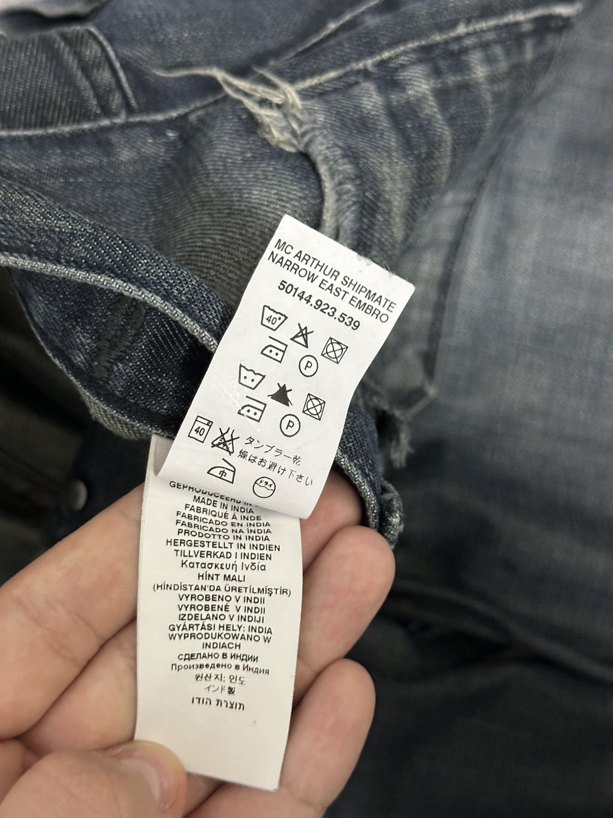 G-Star G-Star Dark Denim Jeans Distressed Multipocket Fit Y2K Logo Size US 34 / EU 50 - 17 Thumbnail