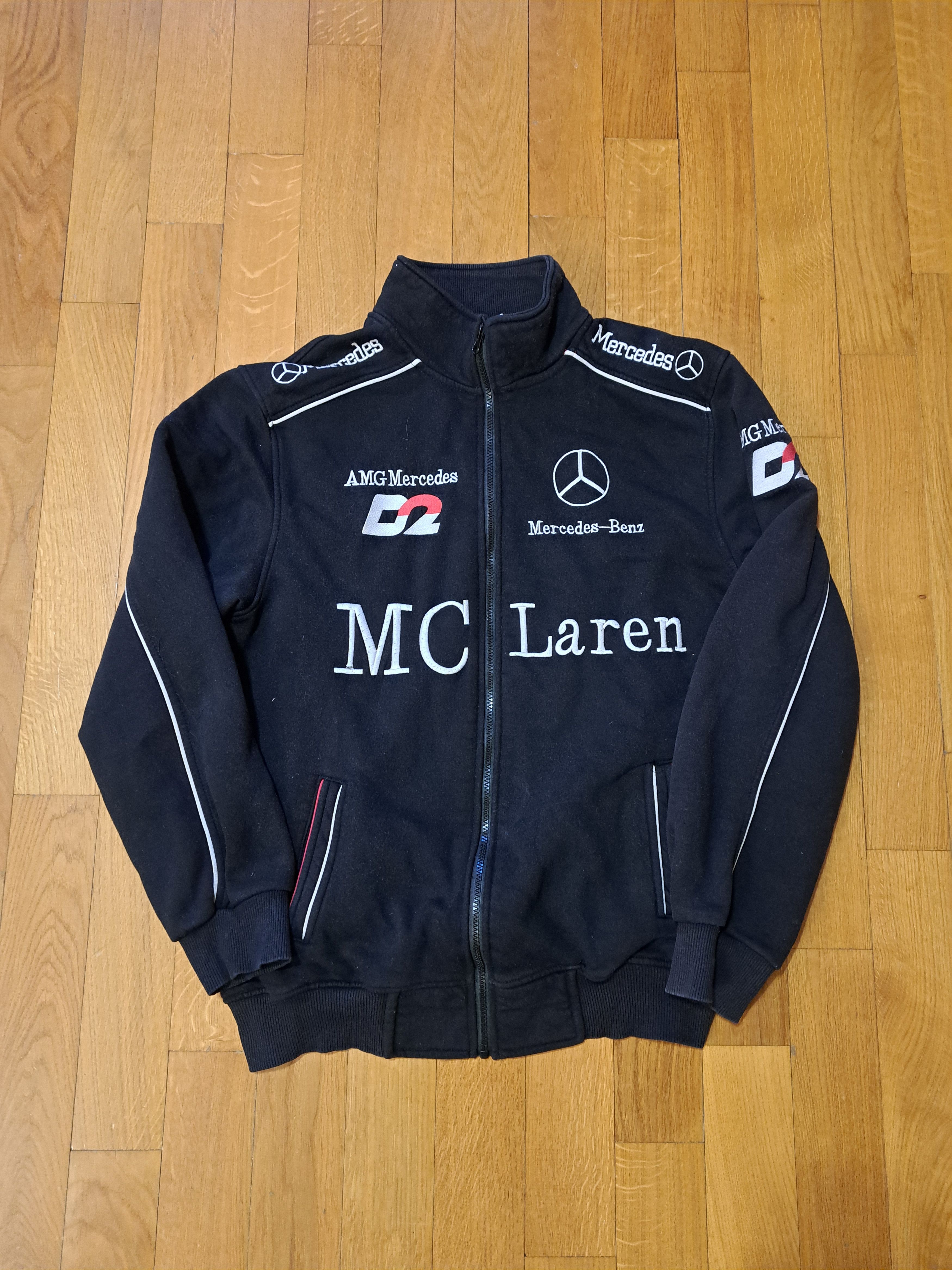 Mercedes Benz Jacket Fleece Zip Hoodie Vintage