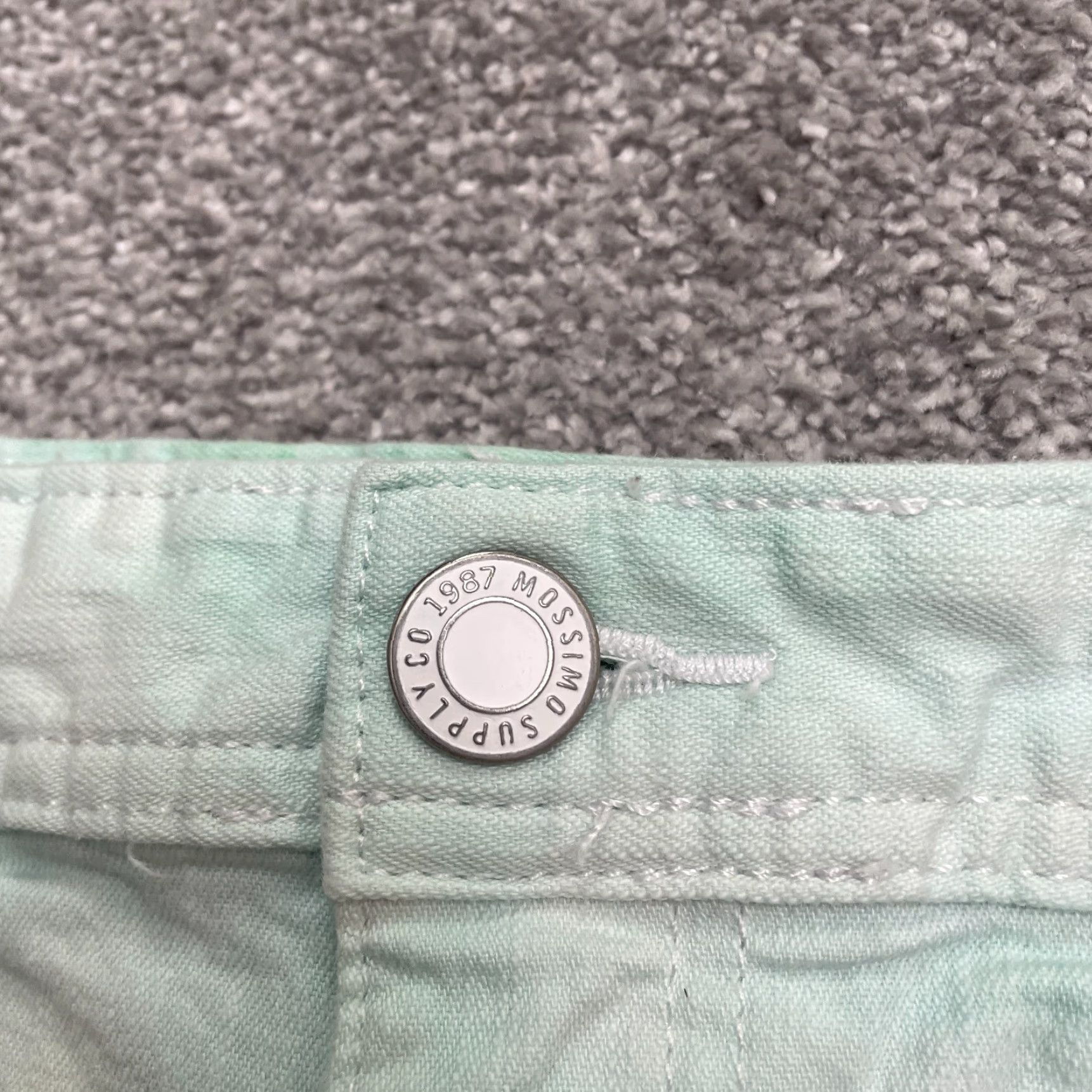 Mossimo Mossimo Supply Co. Tie-Dye Skinny Denim Jeans Womens 11 Green Mid Rise 32x26 Size 32" / US 10 / IT 46 - 3 Thumbnail