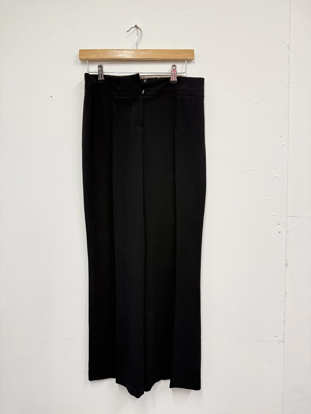 Walls Wallis Black Wide Leg Trousers Size 10 Size 28" / US 6 / IT 42 - 1 Thumbnail