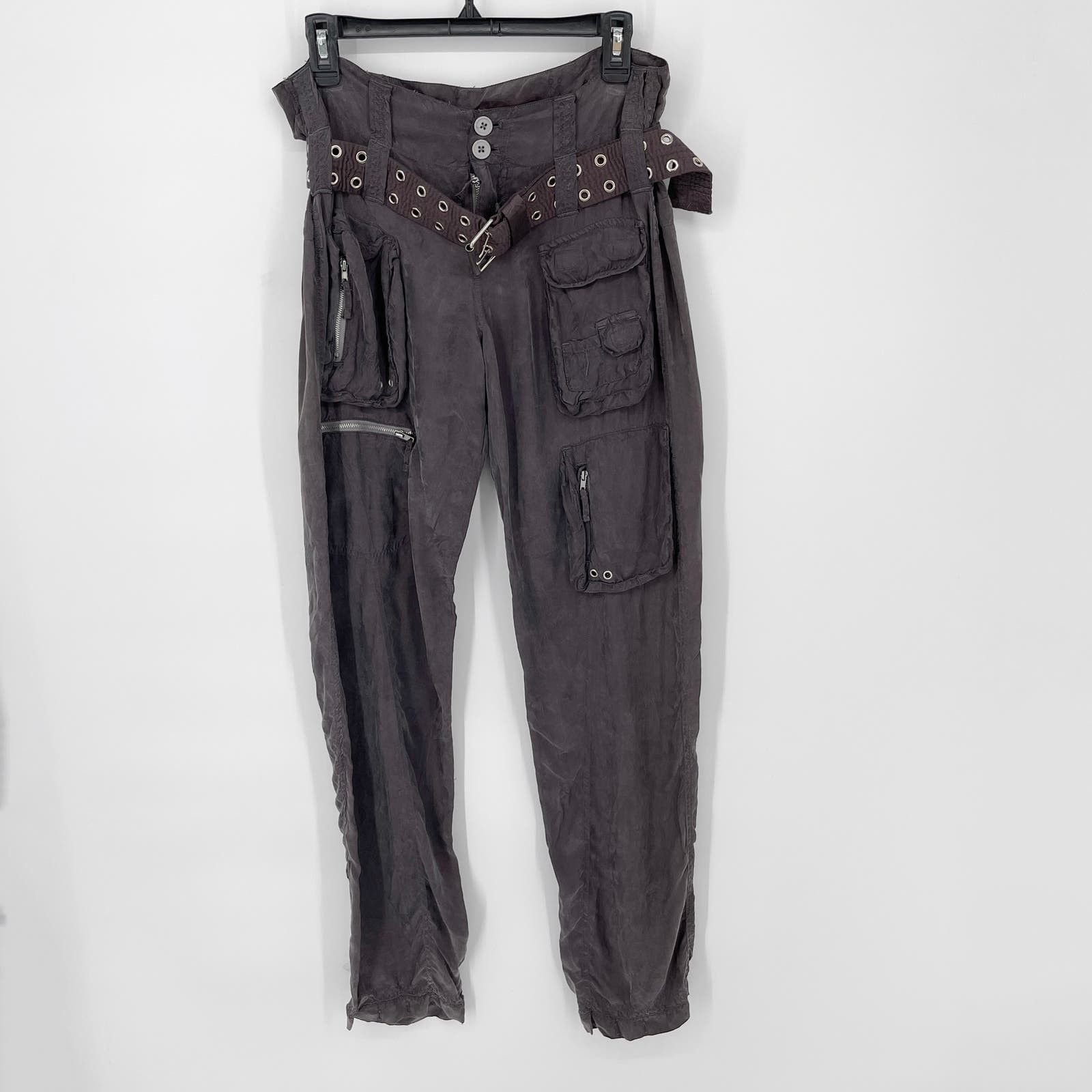 image of Pete & Greta By Johnny Was Y2K Cargo Pants New Size 2 Gray in Grey, Women's