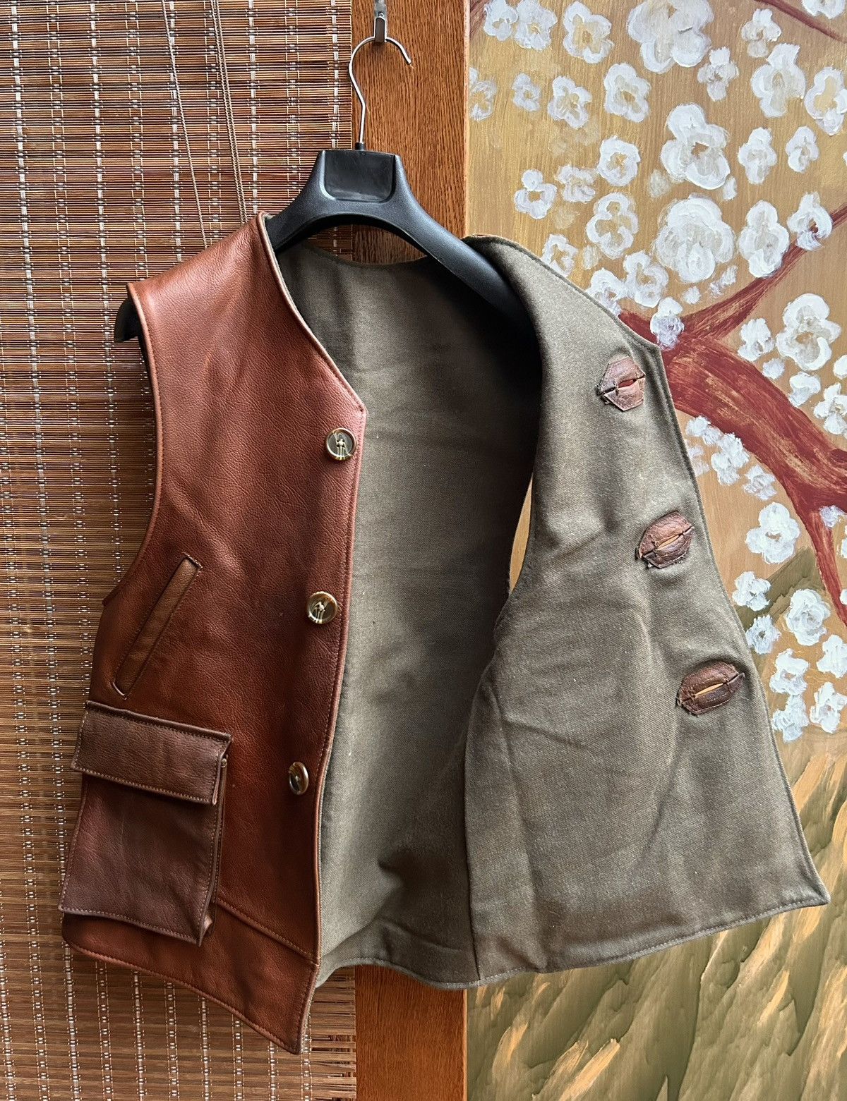 Vintage Vintage Moss Leather Goods Brown Leather Jerkin Jacket Vest Size US S / EU 44-46 / 1 - 4 Thumbnail