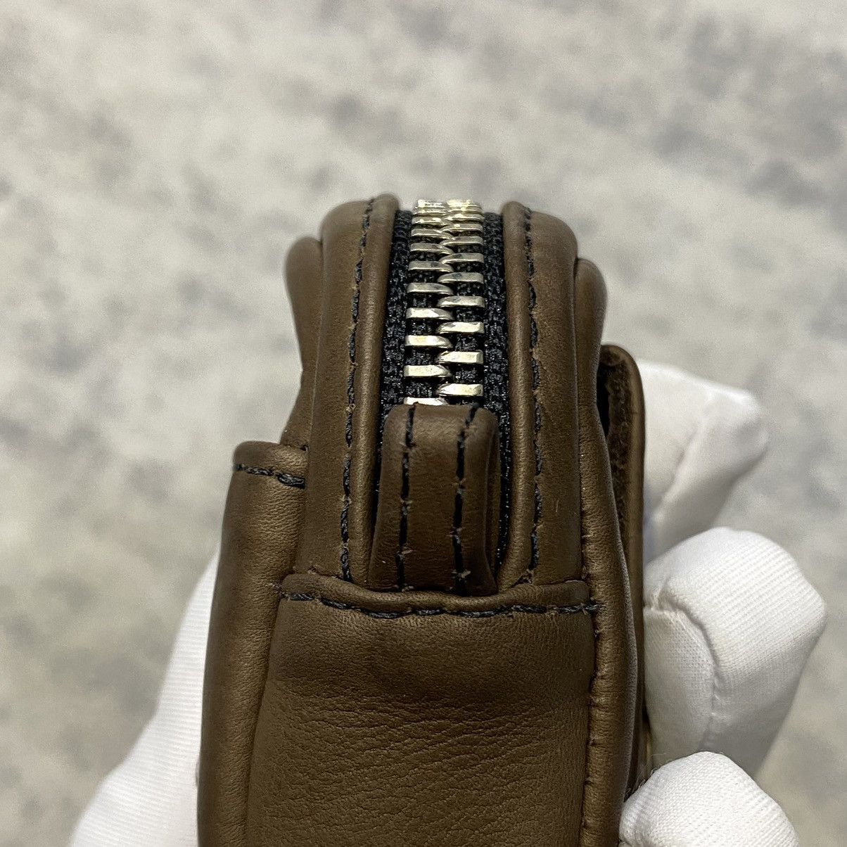 Chrome Hearts Leather cross patch AirPod case bag