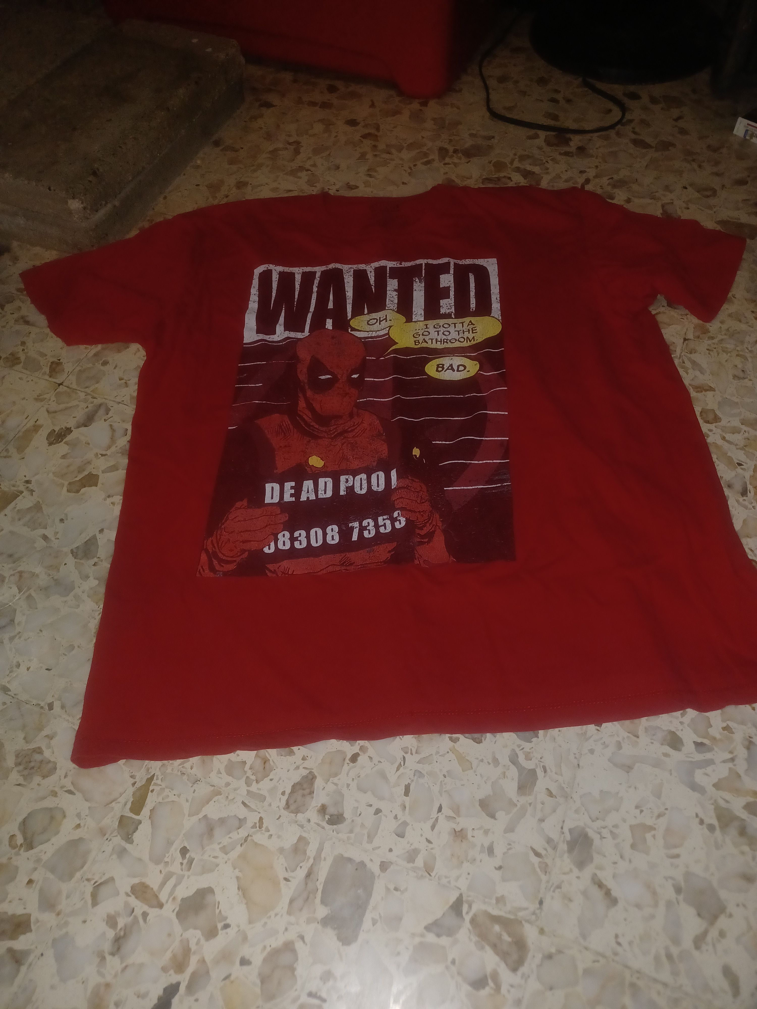 Marvel Comics Marvel Men's Dead Pool Graphic Tee Large Red Size US L / EU 52-54 / 3 - 2 Thumbnail