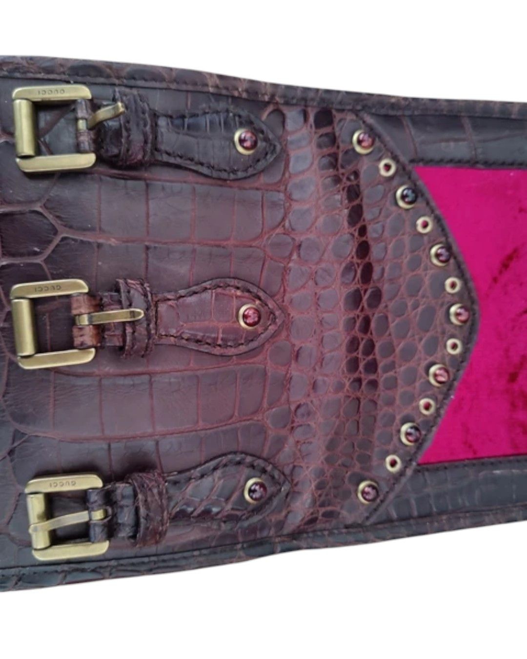 Gucci RARE CROCODILE SKIN LEATHER BELT Size ONE SIZE - 3 Thumbnail