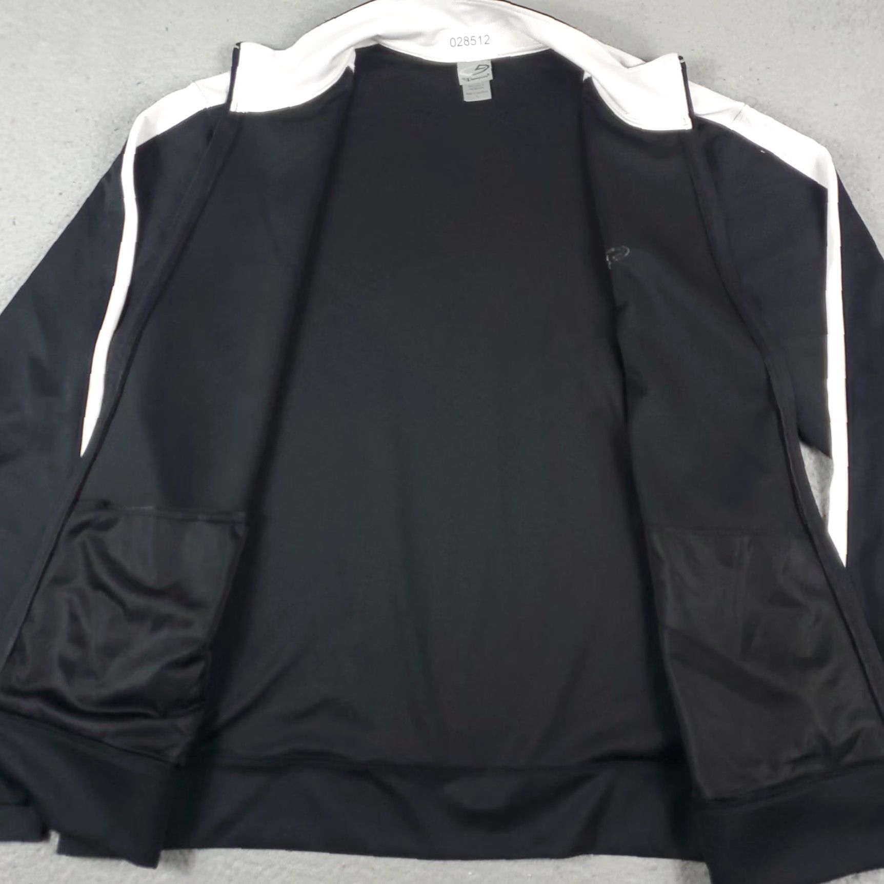 Champion Champion Sweatshirt Mens Large Black Full Zip Up Knit Mock Neck Casual logo Zipper Pockets All Seasons Sports 90s? Size US L / EU 52-54 / 3 - 6 Thumbnail