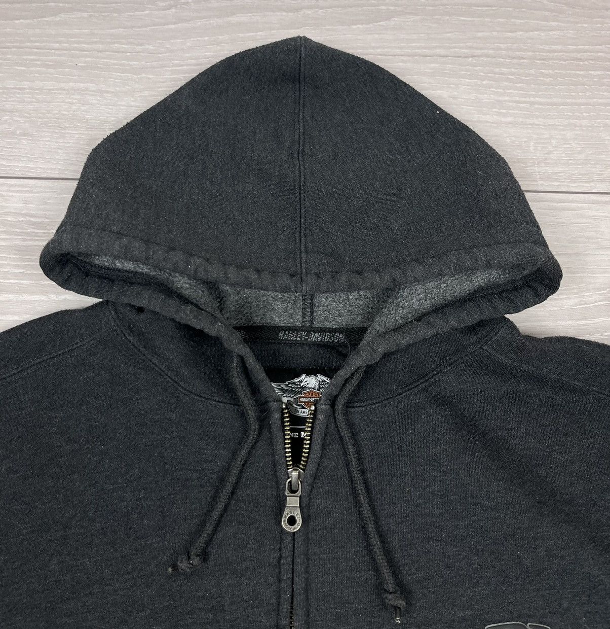 Harley Davidson Harley Davidson Y2K Big Logo Full Zip Hoodie Size US XL / EU 56 / 4 - 8 Thumbnail