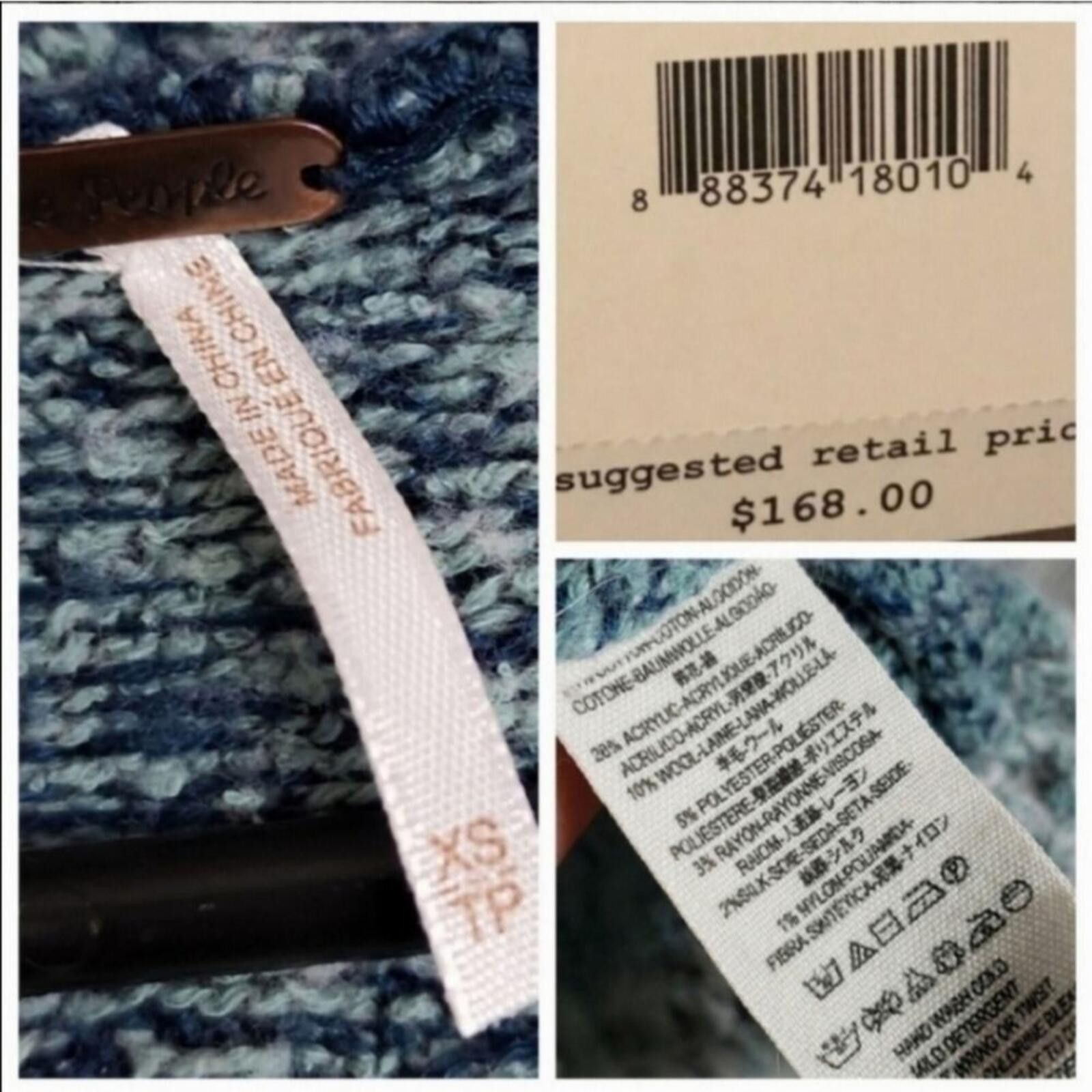 Free People Free People Blue Tassel Cardigan Sweater Size XS / US 0-2 / IT 36-38 - 3 Thumbnail