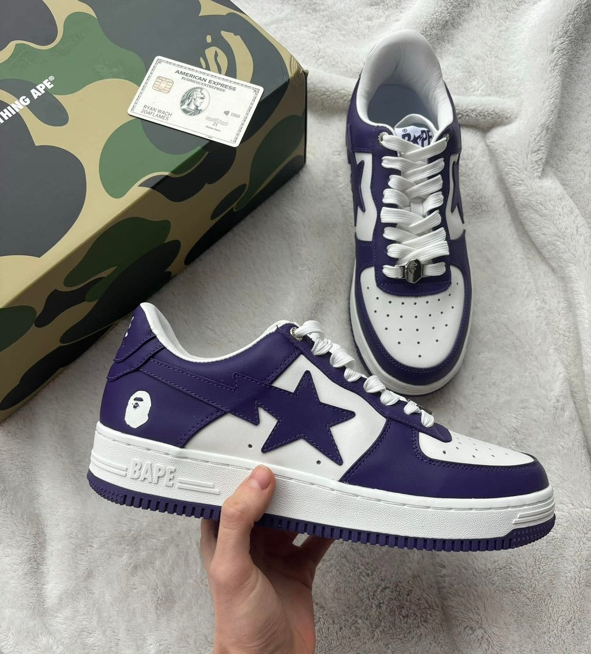 Bape Bape Sta Court Purple Sneakers Size US 9 / EU 42 - 2 Thumbnail
