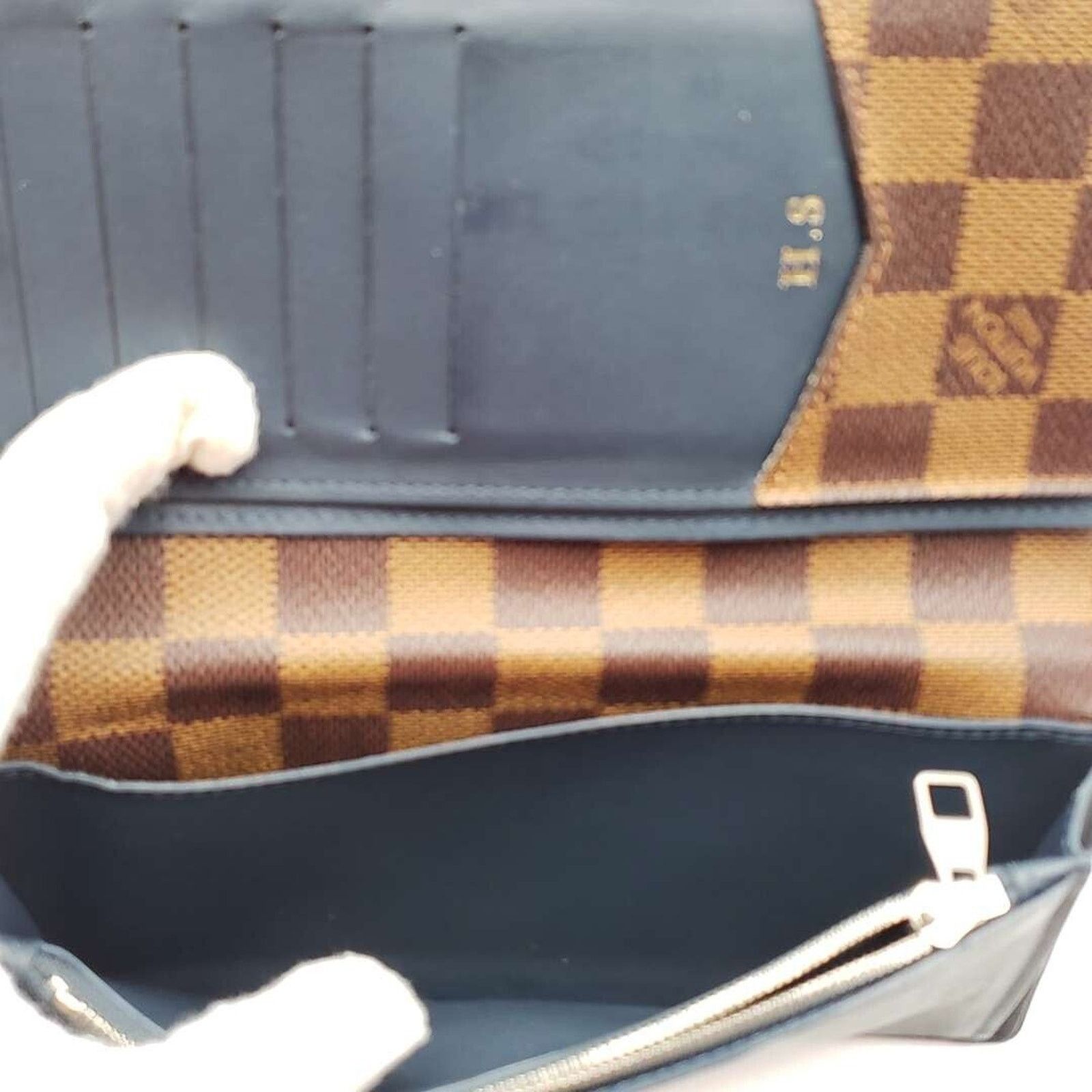 Louis Vuitton Authentic Louis Vuitton Portefeuille Brazza Damier Ebene Size ONE SIZE - 8 Thumbnail