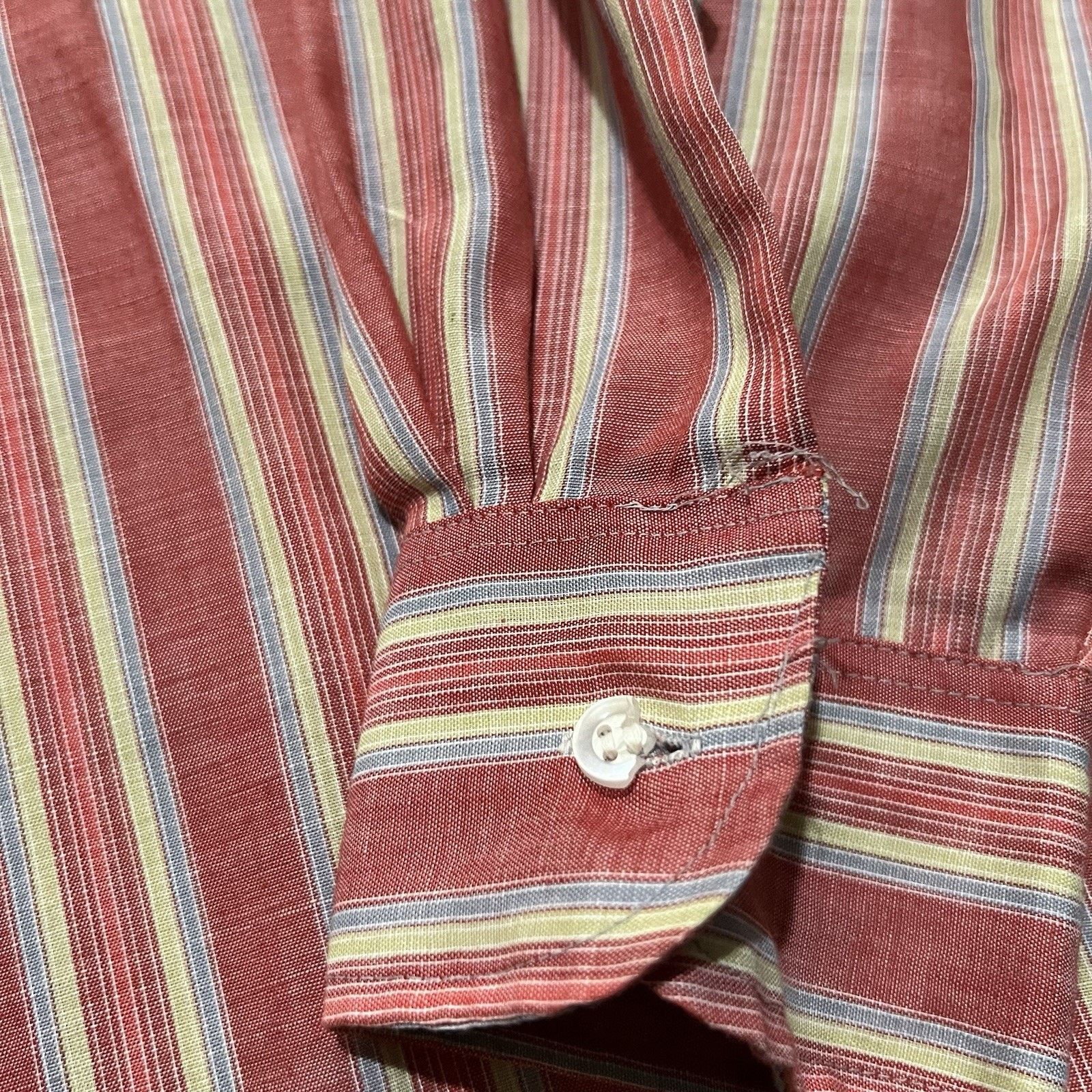 Towncraft VTG 50s 60s Pennys Red Multicolor Striped Button Shirt L Size US L / EU 52-54 / 3 - 4 Thumbnail