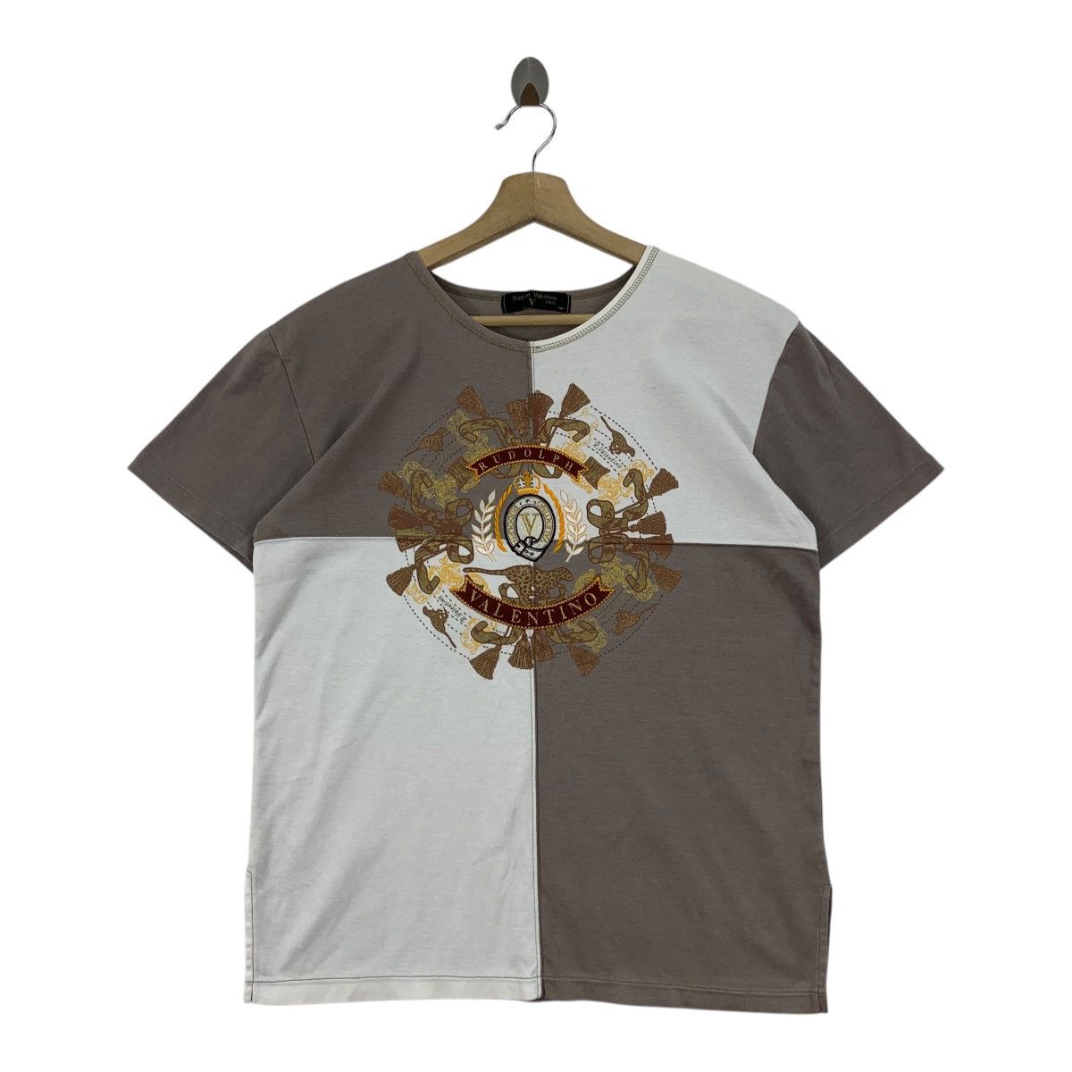 Valentino × Vintage Vintage RUDOLPH VALENTINO embroidery logo tee Size US M / EU 48-50 / 2 - 1 Thumbnail