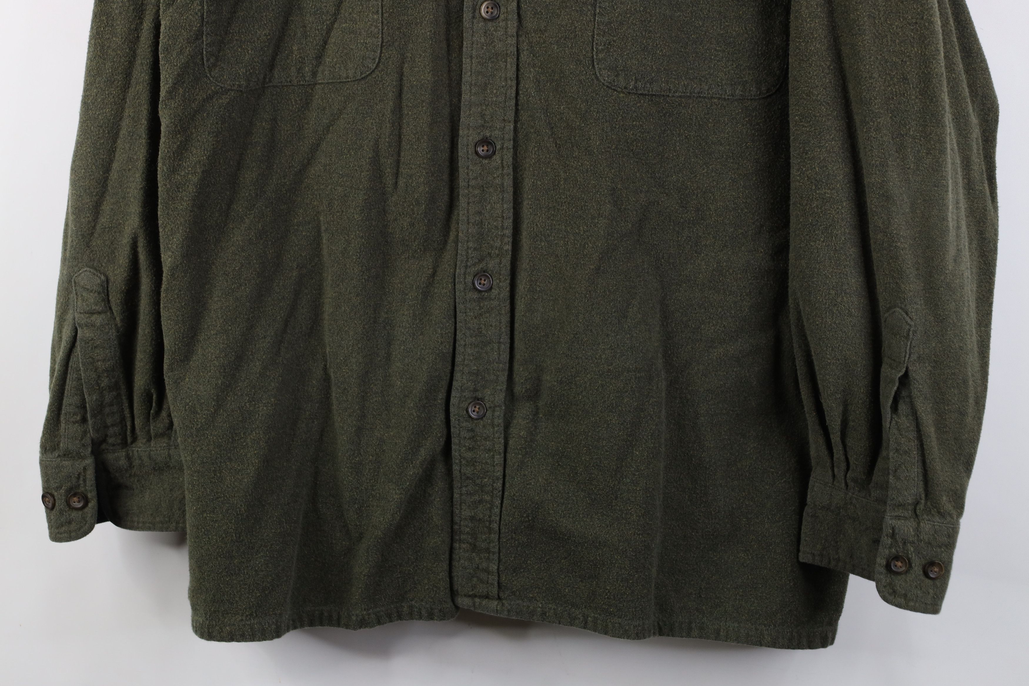 Vintage Vintage 90s Streetwear Chamois Cloth Button Shirt Green Size US XL / EU 56 / 4 - 3 Thumbnail