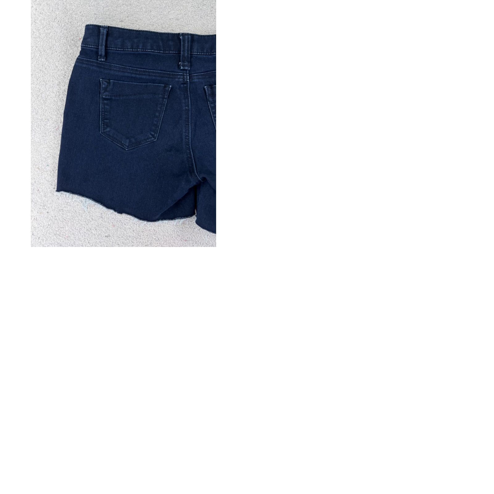 Express Express Shorts Womens 8 Blue Denim Jean Cutoff Mid Rise Dark Wash Cotton 28x4 Size 30" / US 8 / IT 44 - 10 Thumbnail