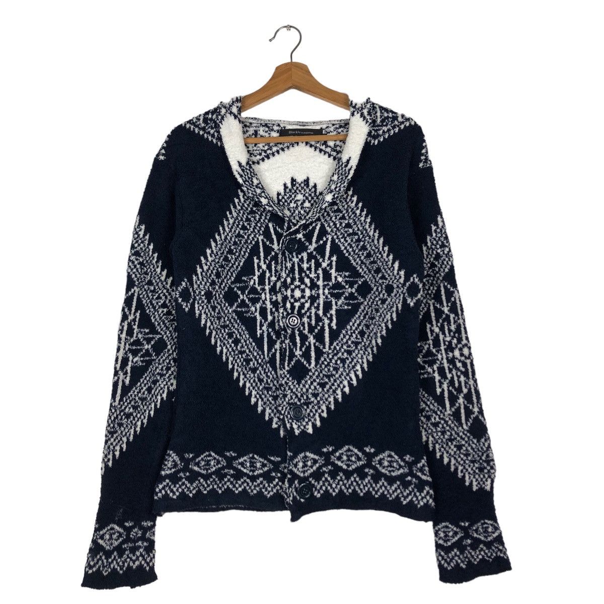🔥Black by Vanquish Cardigan Navajo Aztec Native Design