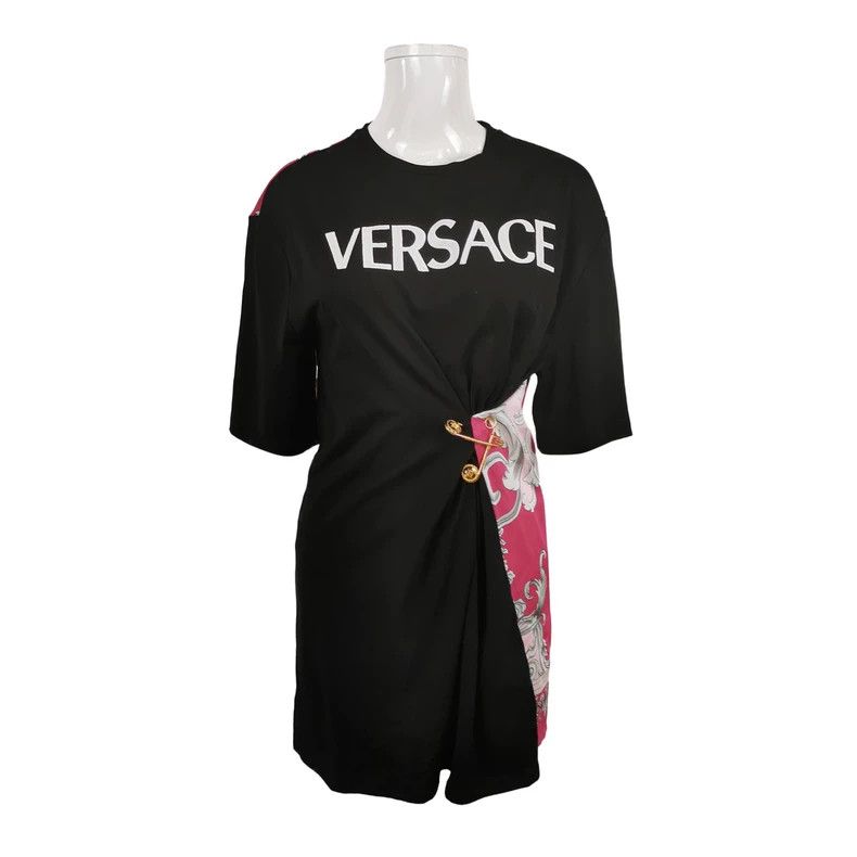 Versace Versace Cotton monogram logo crew neck dress Size XS / US 0-2 / IT 36-38 - 1 Thumbnail