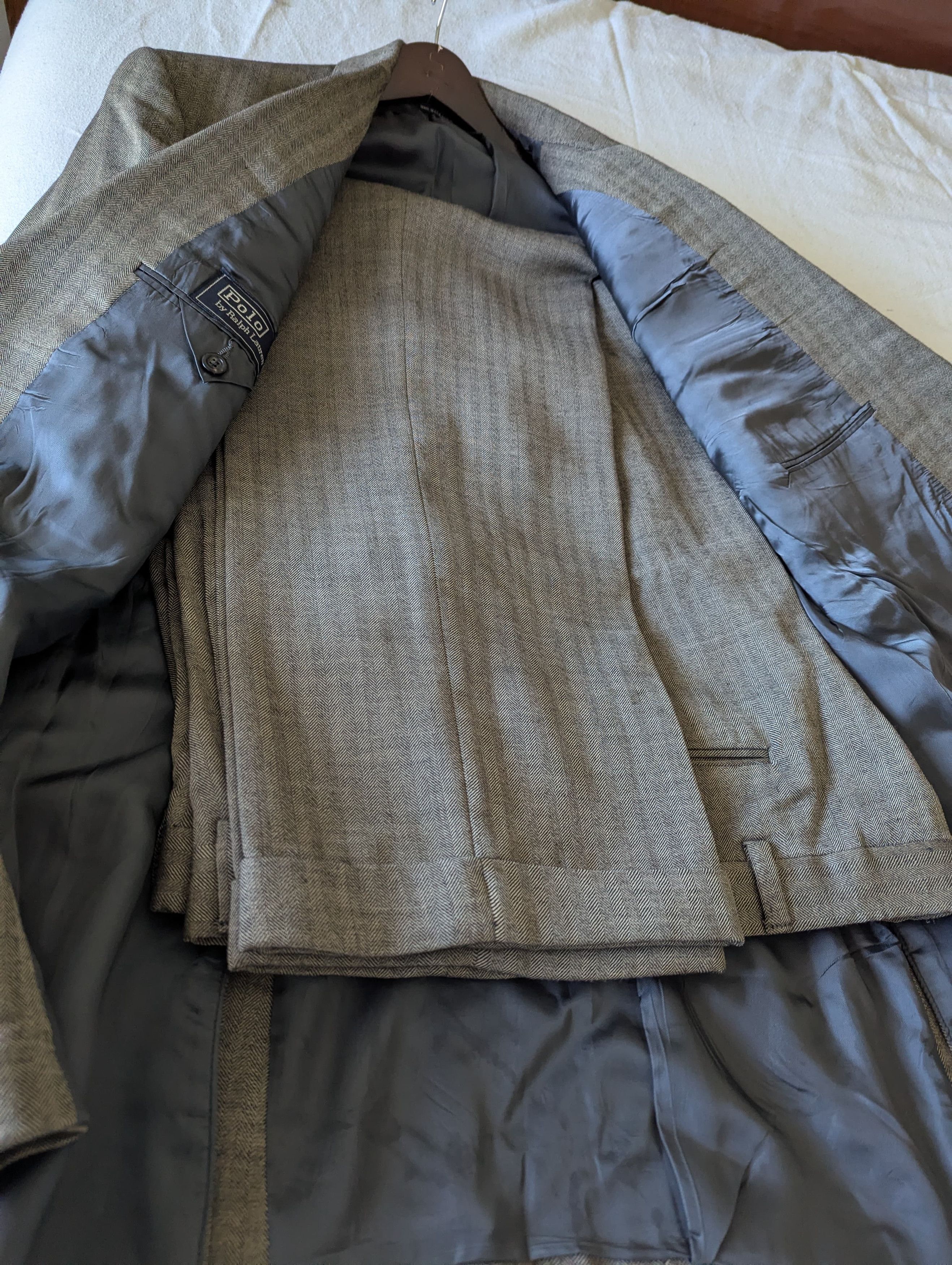 Polo Ralph Lauren Vintage Double Brested Suit Size 44L - 2 Thumbnail