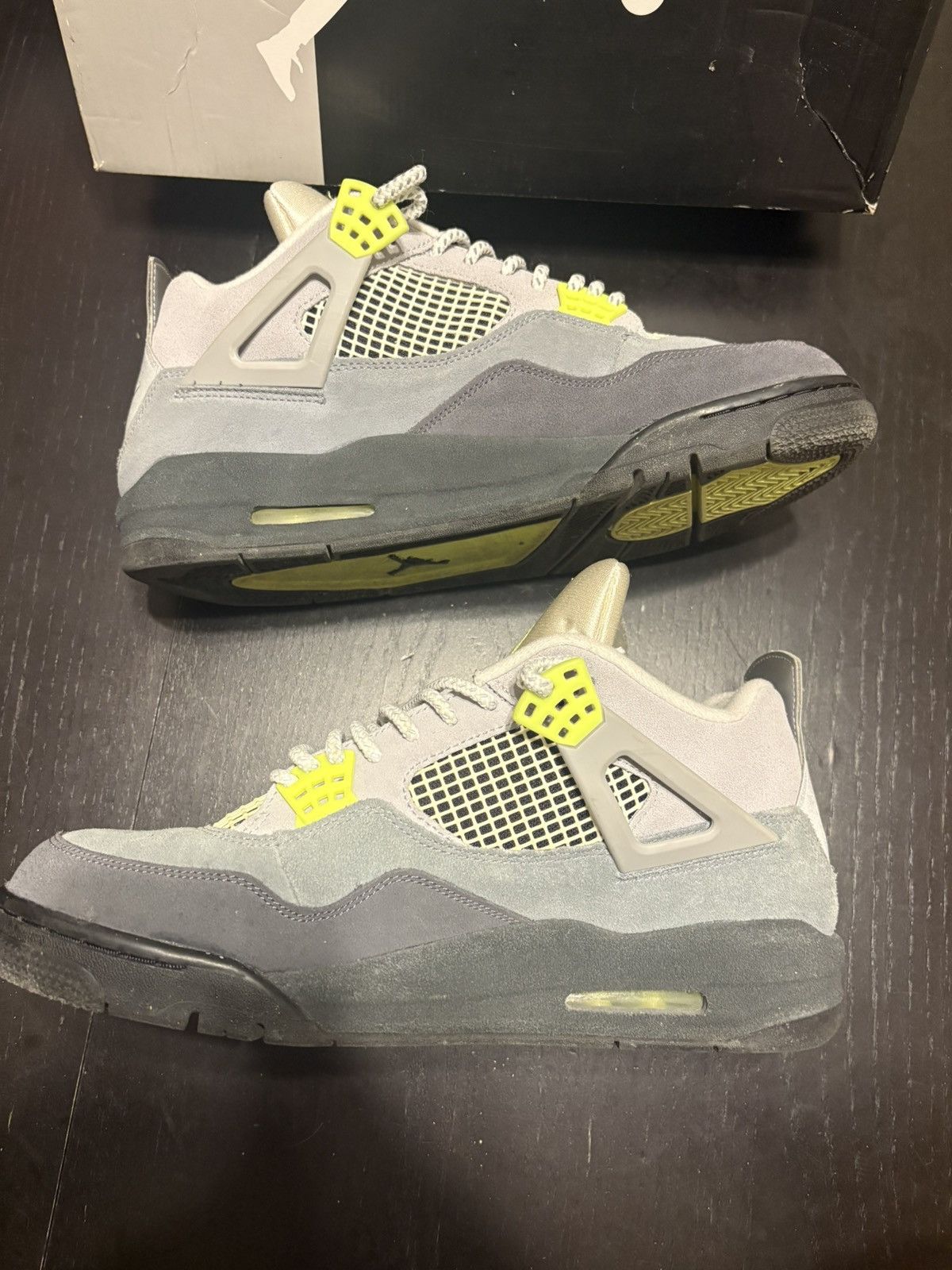 Jordan Brand Air Jordan 4 Retro SE “Cool Grey / Volt” Size US 11.5 / EU 44-45 - 2 Thumbnail