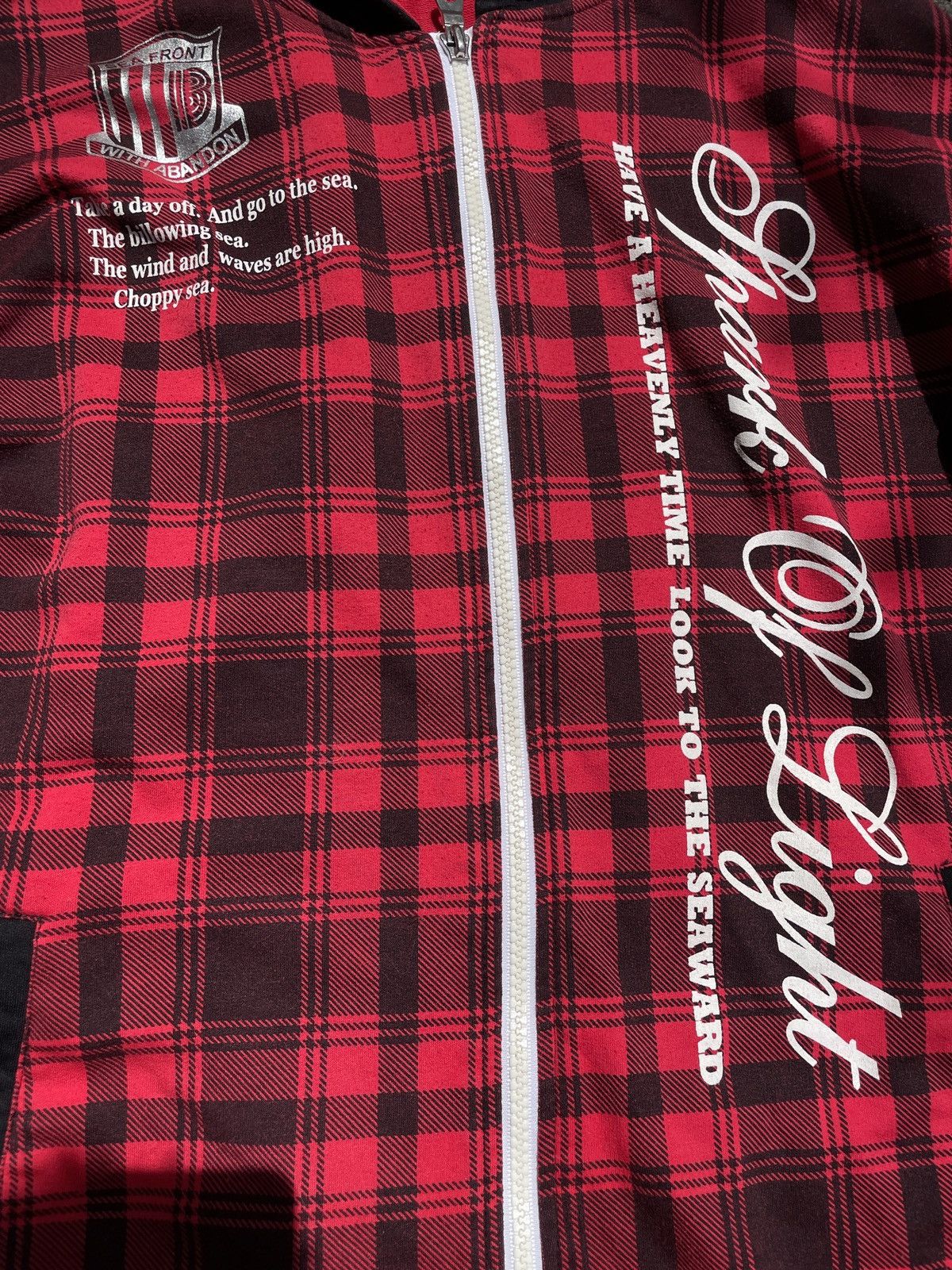 If Six Was Nine 2000s Japanese archive Vkei Poem Plaid Zip-Up Hoodie Y2K Size US M / EU 48-50 / 2 - 7 Thumbnail